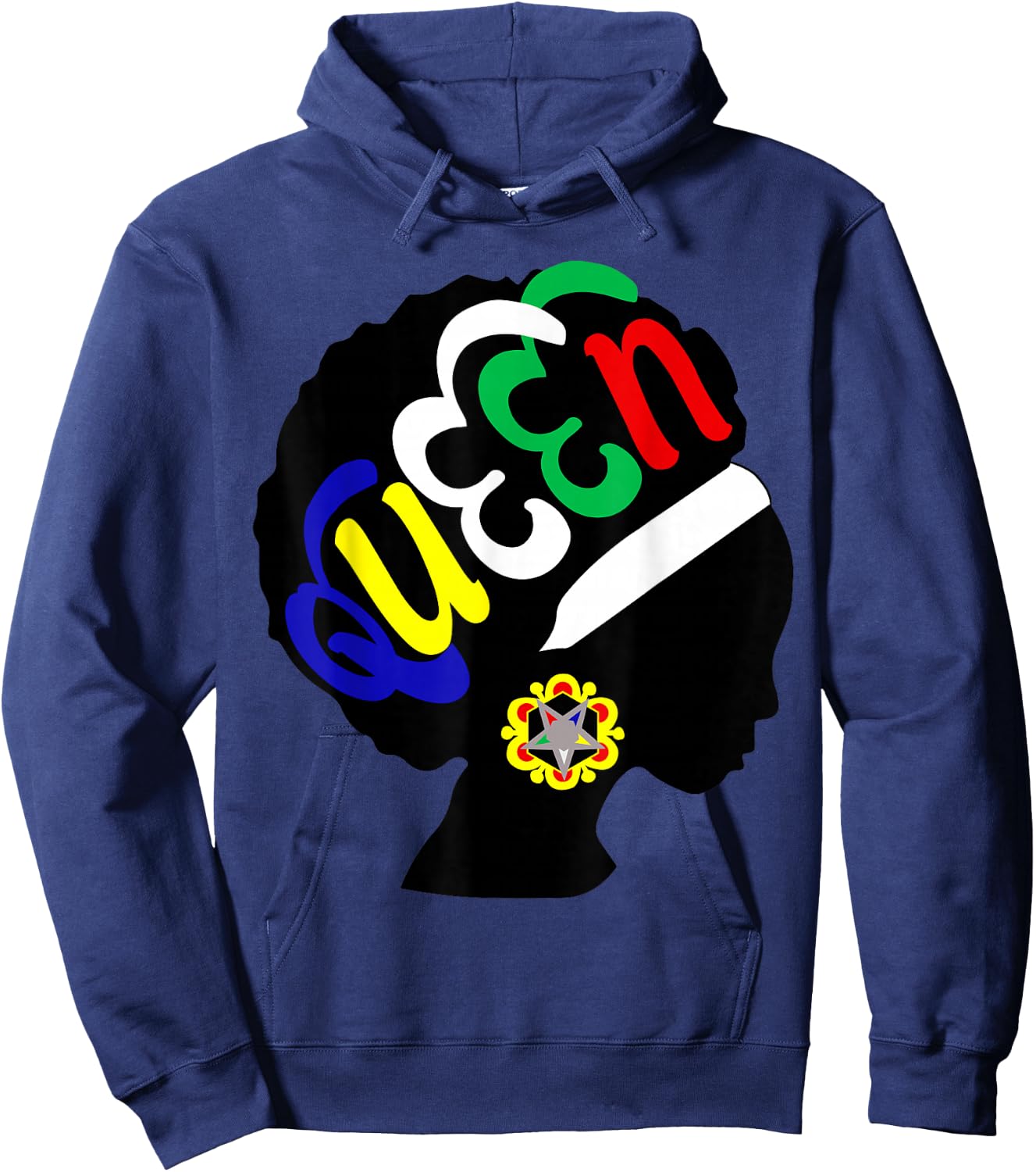 OES Queen Sister Earrings of the Eastern Star Equality Day Hoodie - Hoodie | Navy