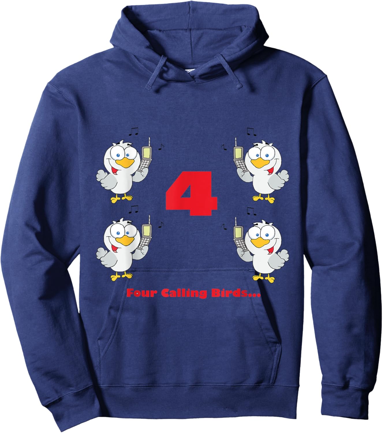 4 Calling Birds Hoodie - Hoodie | Navy