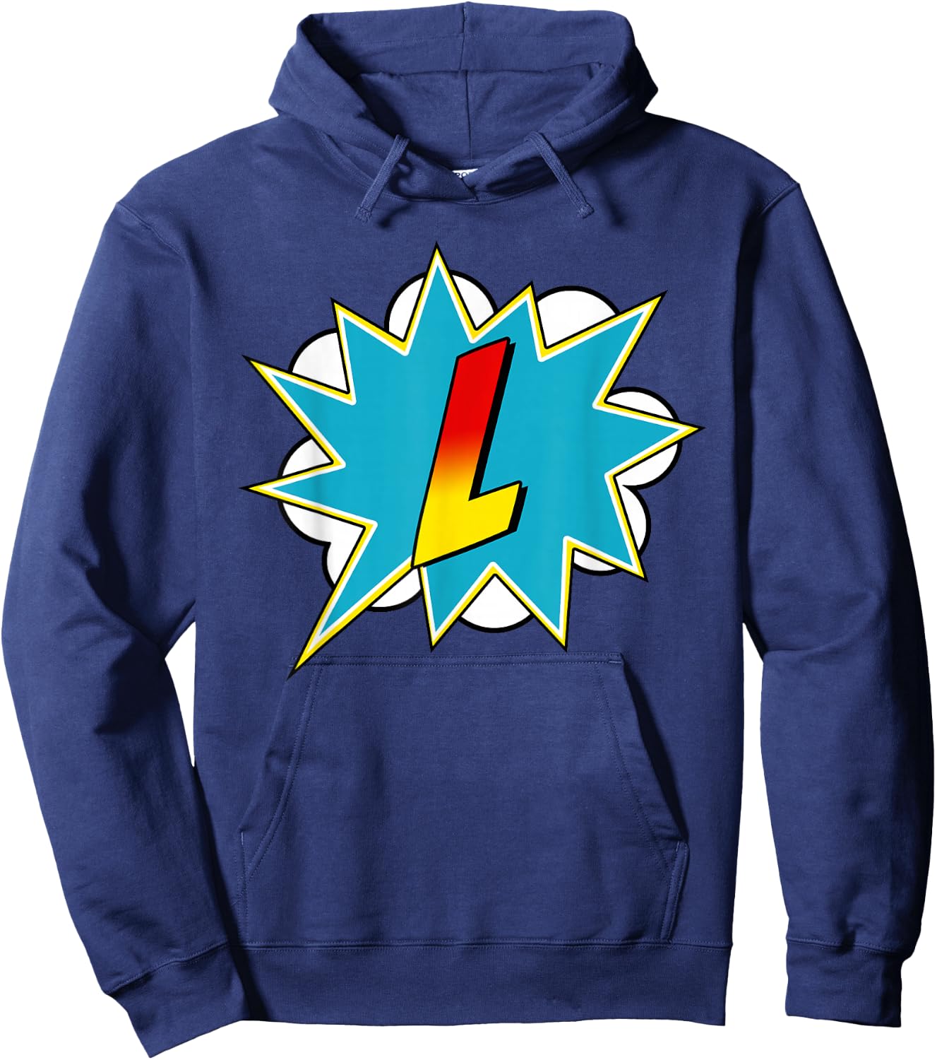 Letter L Superhero Name Comic Letter Retro Costume Hoodie - Hoodie | Navy