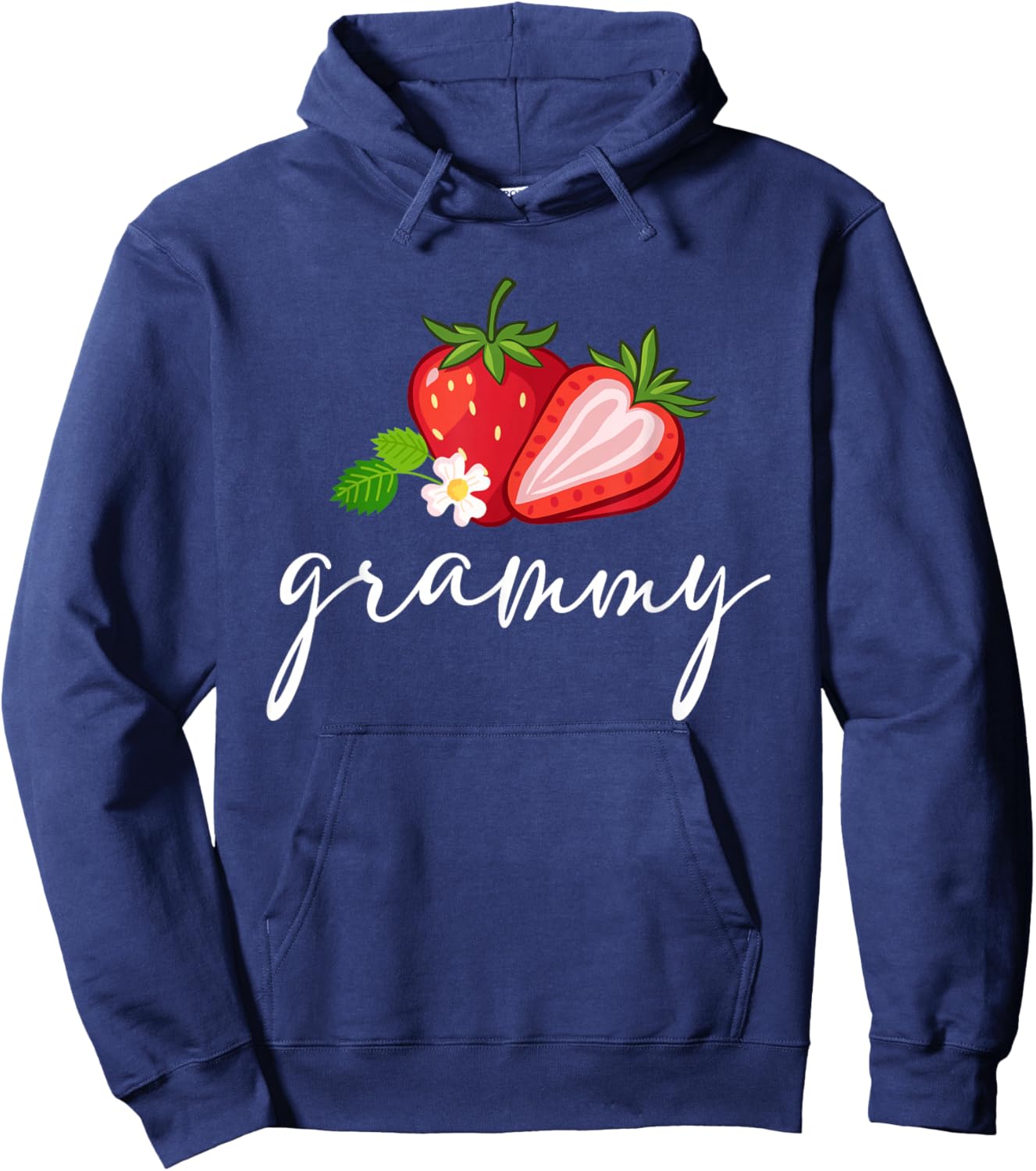 Strawberry Grammy First Birthday Family Funny Strawberry Hoodie - Hoodie | Navy