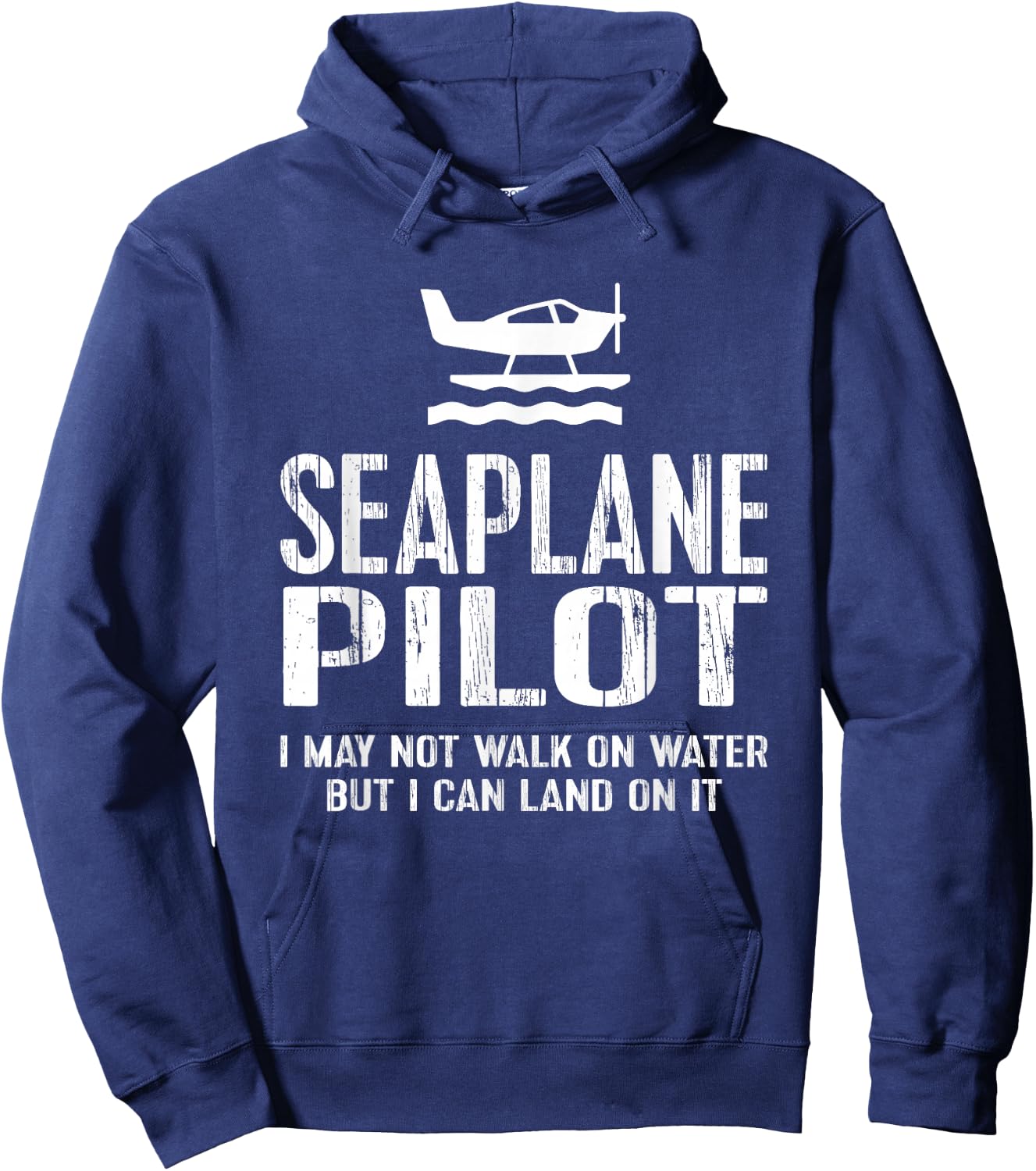 Seaplane Pilot - Can Land Hoodie - Hoodie | Navy
