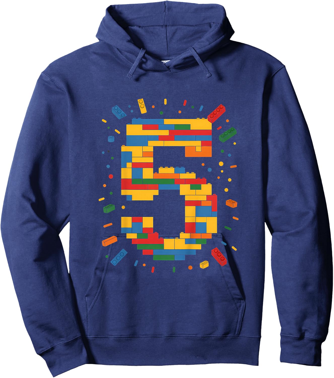 Ich Bin 5 Bausteine Geburtstag Klemmbausteine 5. Geburtstag Hoodie - Hoodie | Navy