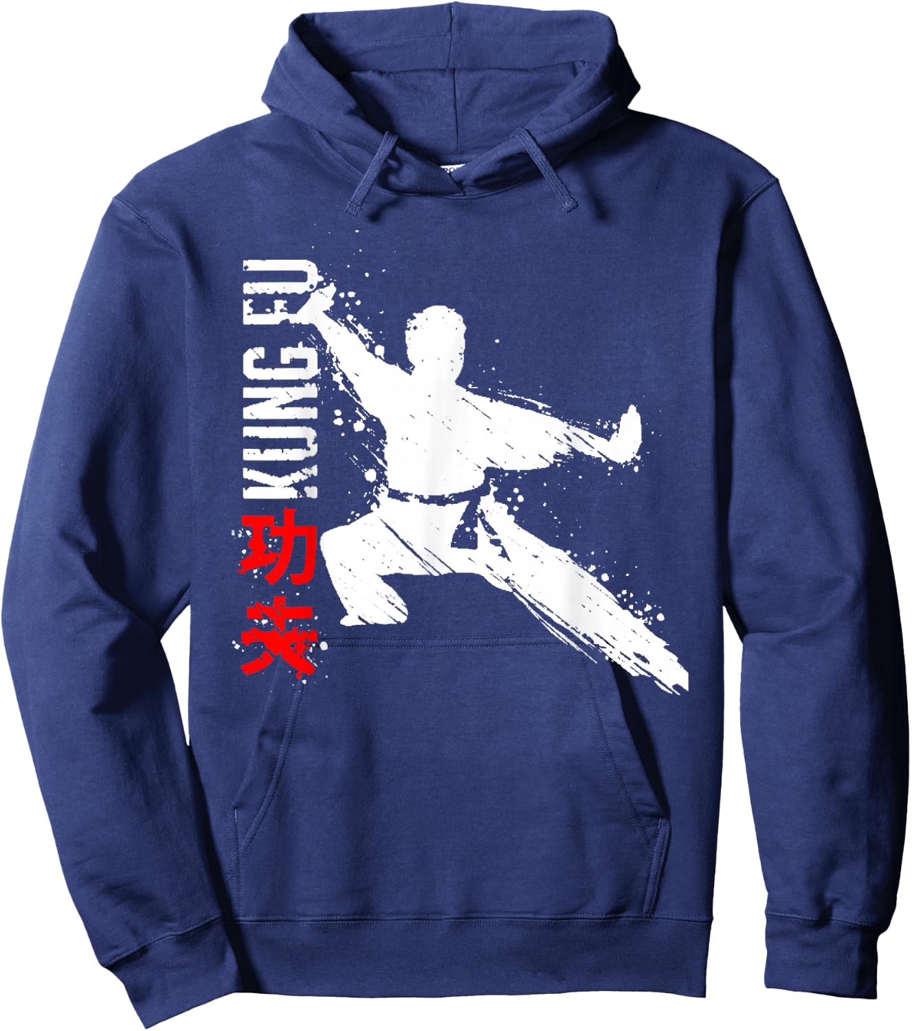 Chinese Martial Arts Kung Fu Wing Chun Combat , Black, S Hoodie - Hoodie | Navy