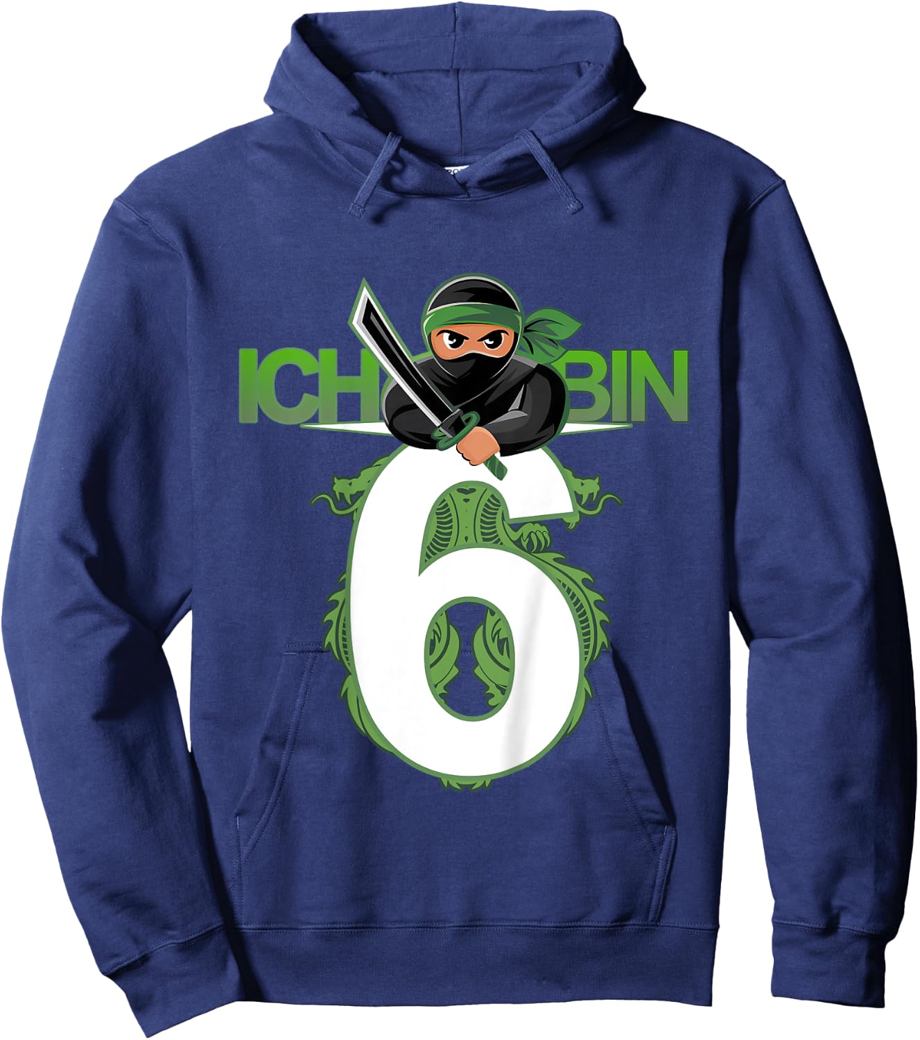 Kinder 6. Geburtstag Ninja Kostüm 6 Jahre alt Junge Hoodie - Hoodie | Navy