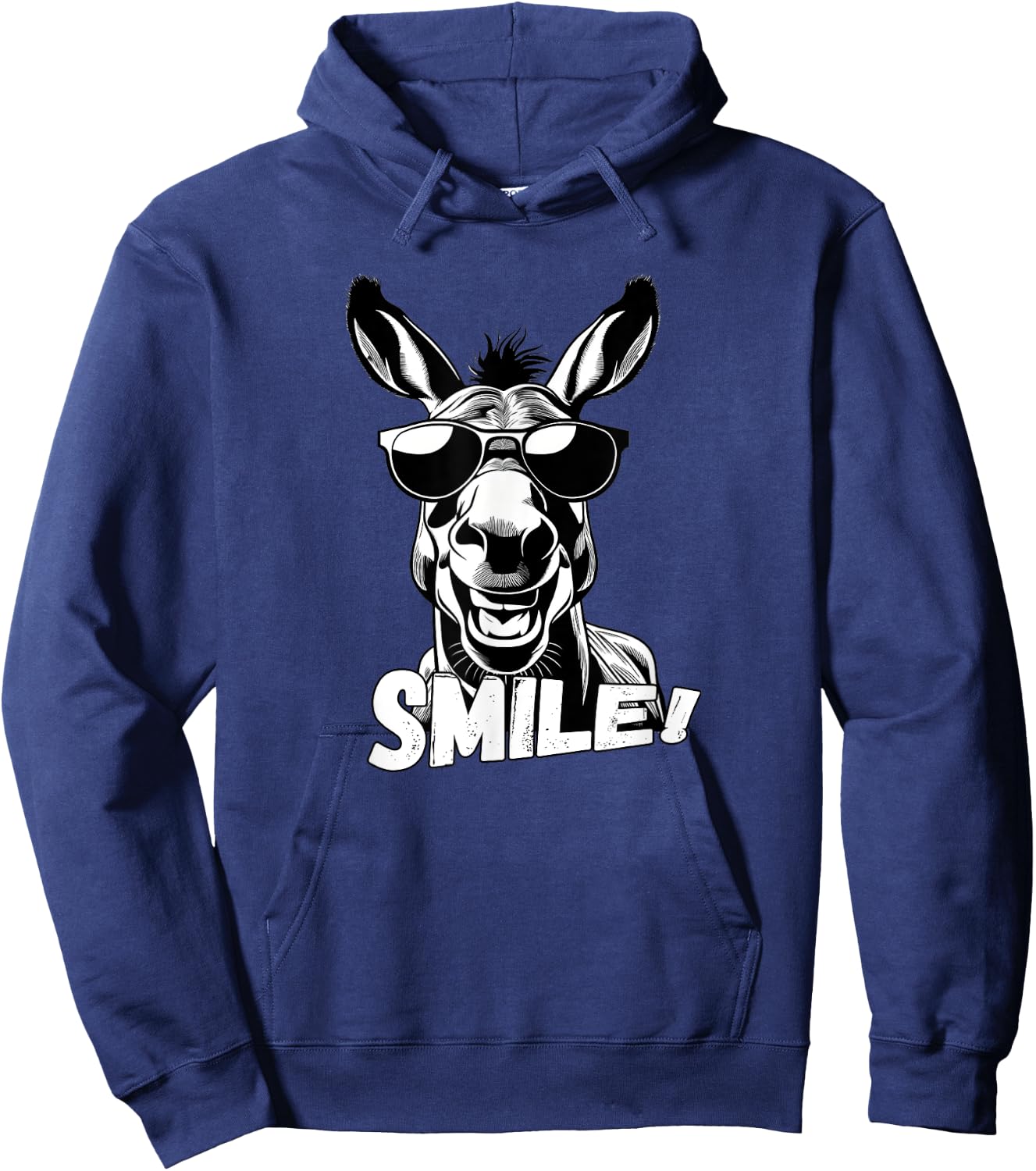 Cool donkey design with sunglasses funny design Hoodie - Hoodie | Navy