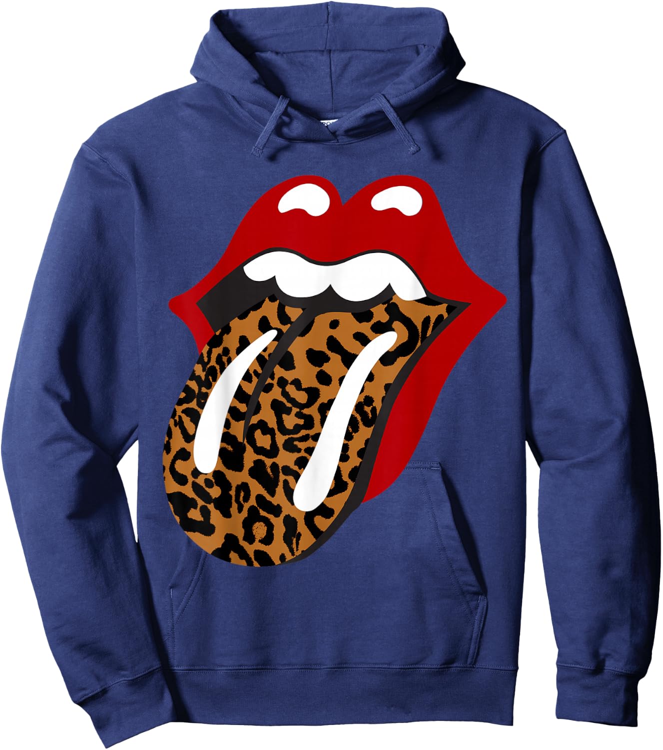 Rolling Stones Classic Leopard Tongue , black Hoodie - Hoodie | Navy