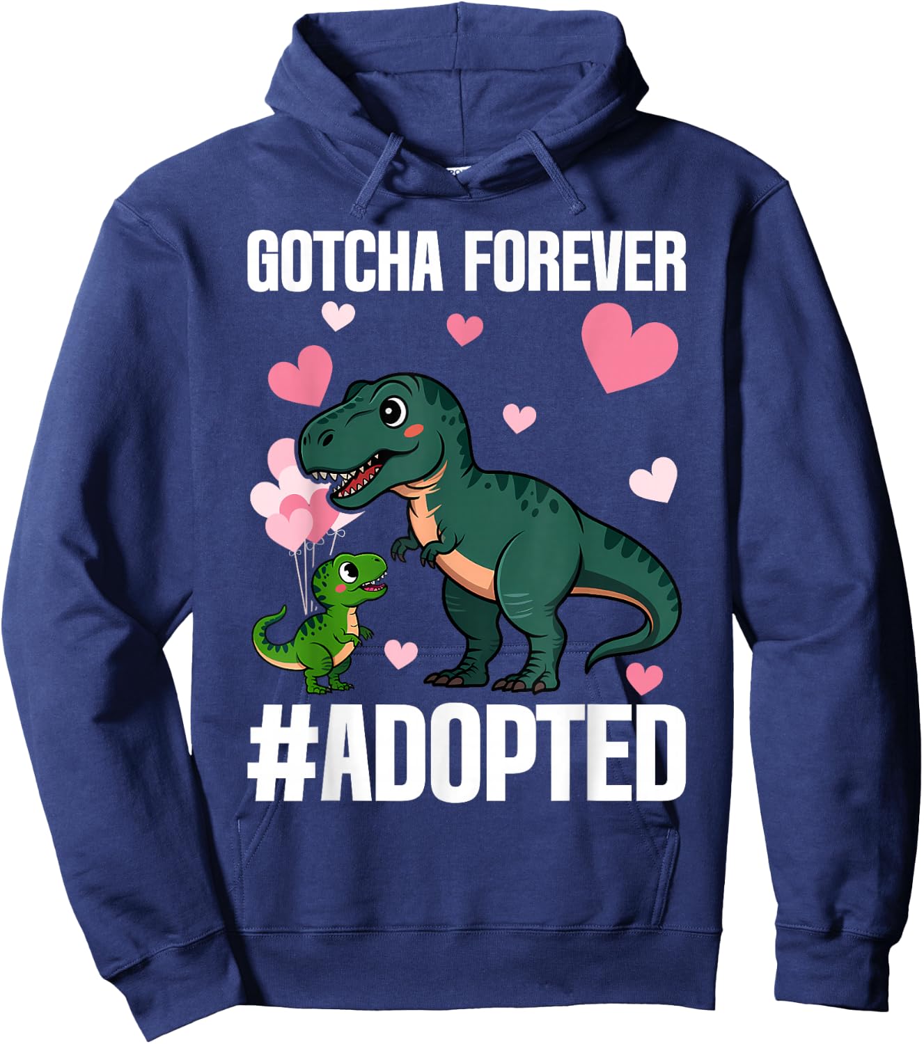 Gotcha Forever Adoption Day for Kids Finally Adoption Day Hoodie - Hoodie | Navy