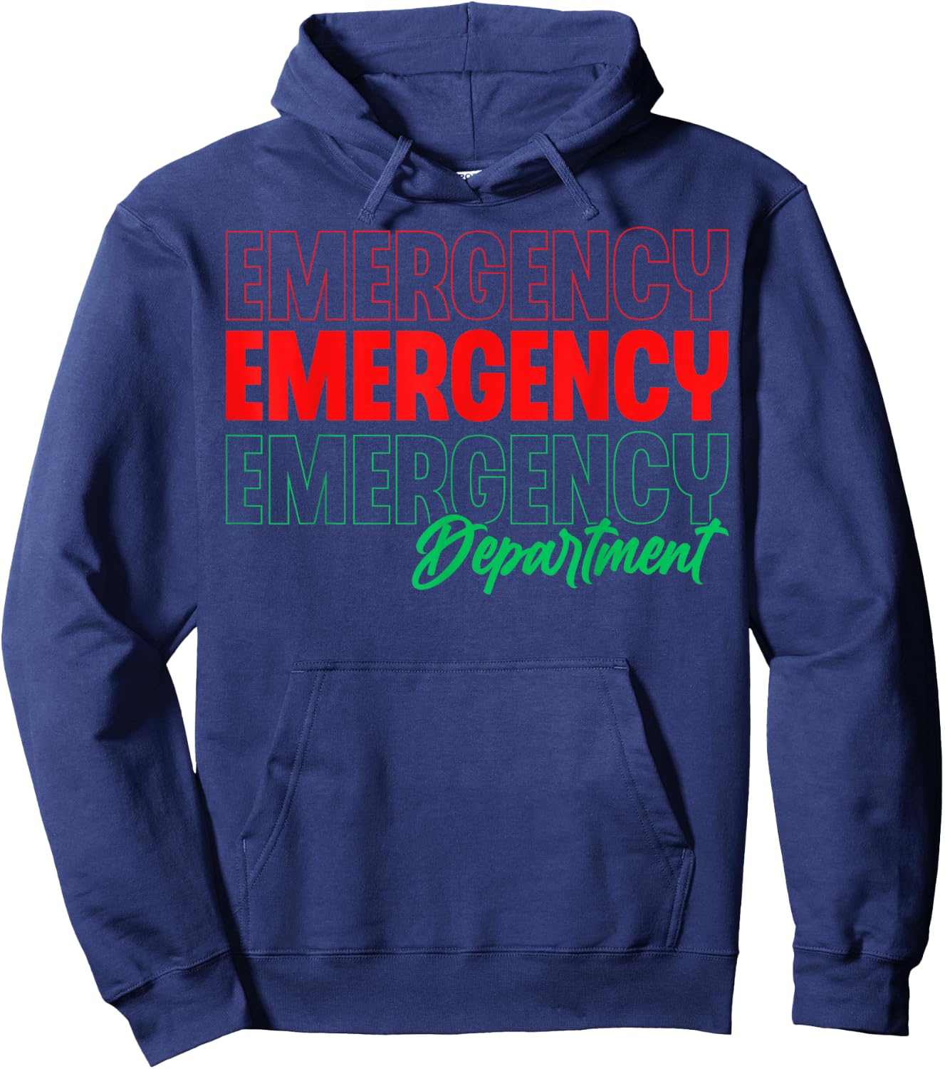 Emergency Department Xmas Holiday ER Nurse Christmas Hoodie - Hoodie | Navy
