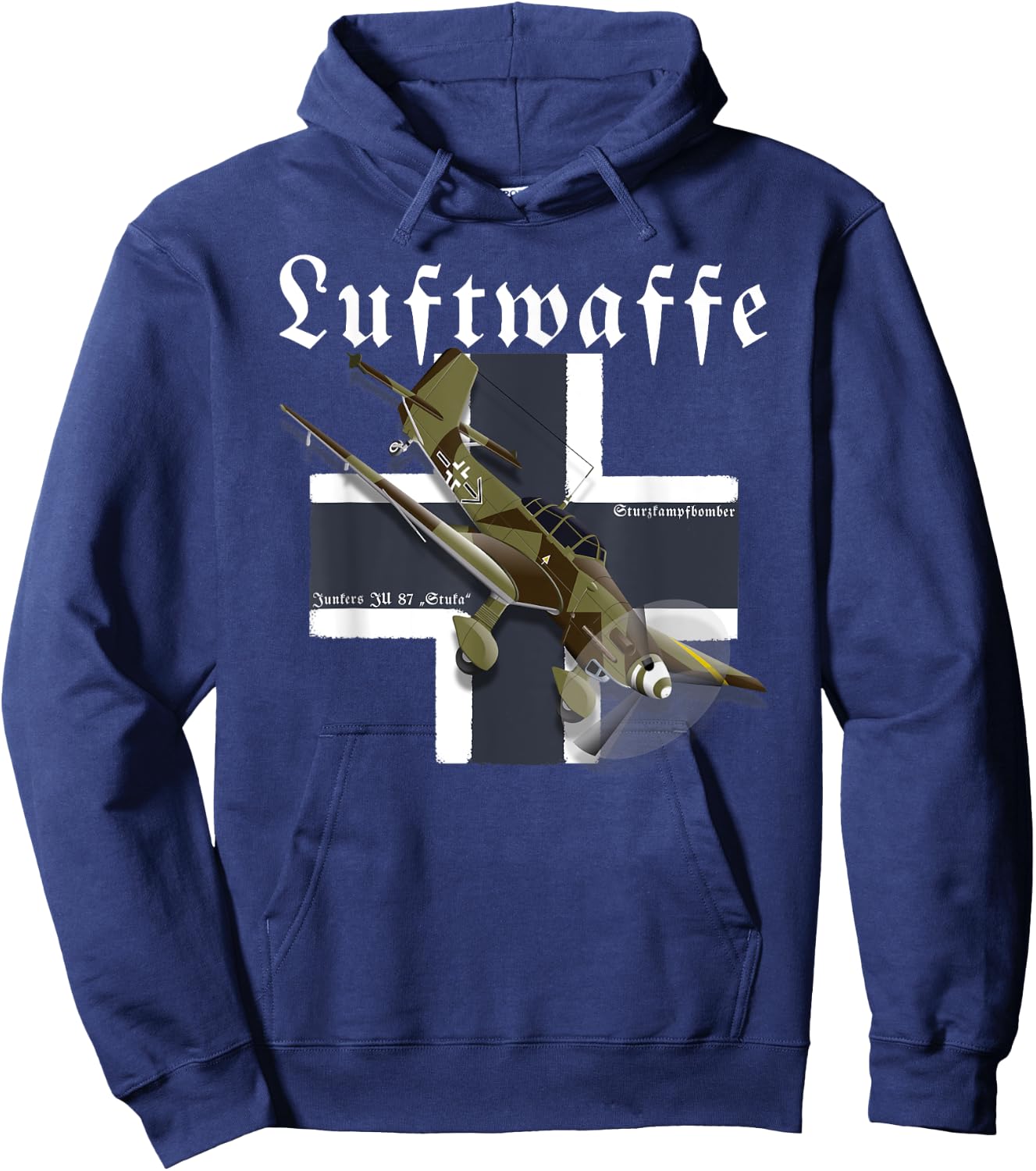 German Warbird I Junkers Ju 87 Stuka I WW2 Airplanes Hoodie - Hoodie | Navy