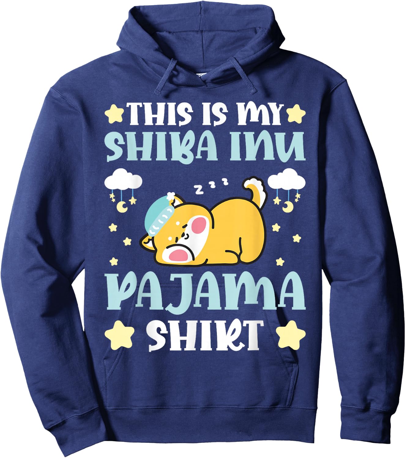 Cute PJ Teen Boys PJs Girls PJs Funny PJ My Shiba Inu Pajama Hoodie - Hoodie | Navy