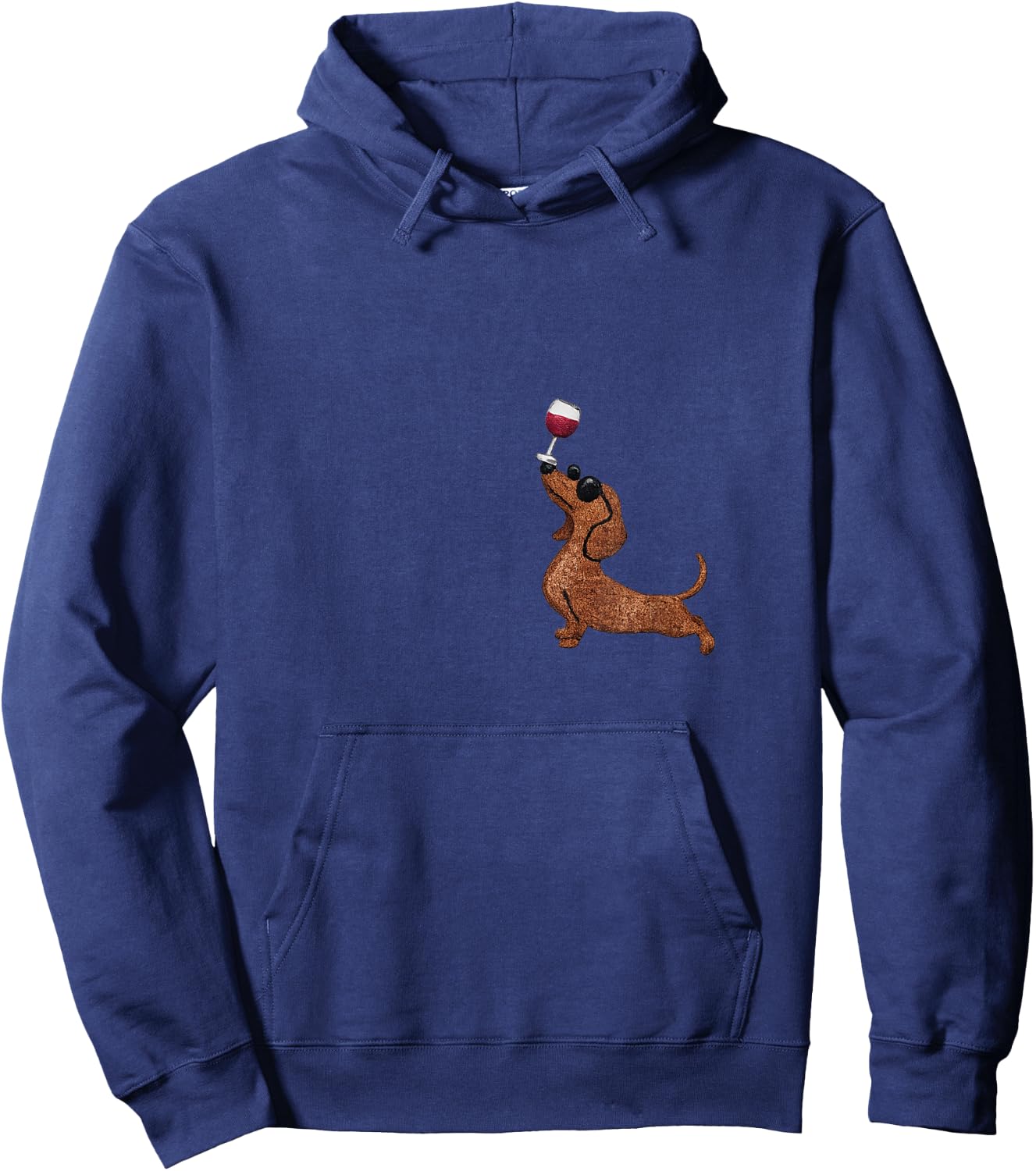 Lustiges Dackel Wein Motiv Hoodie - Hoodie | Navy