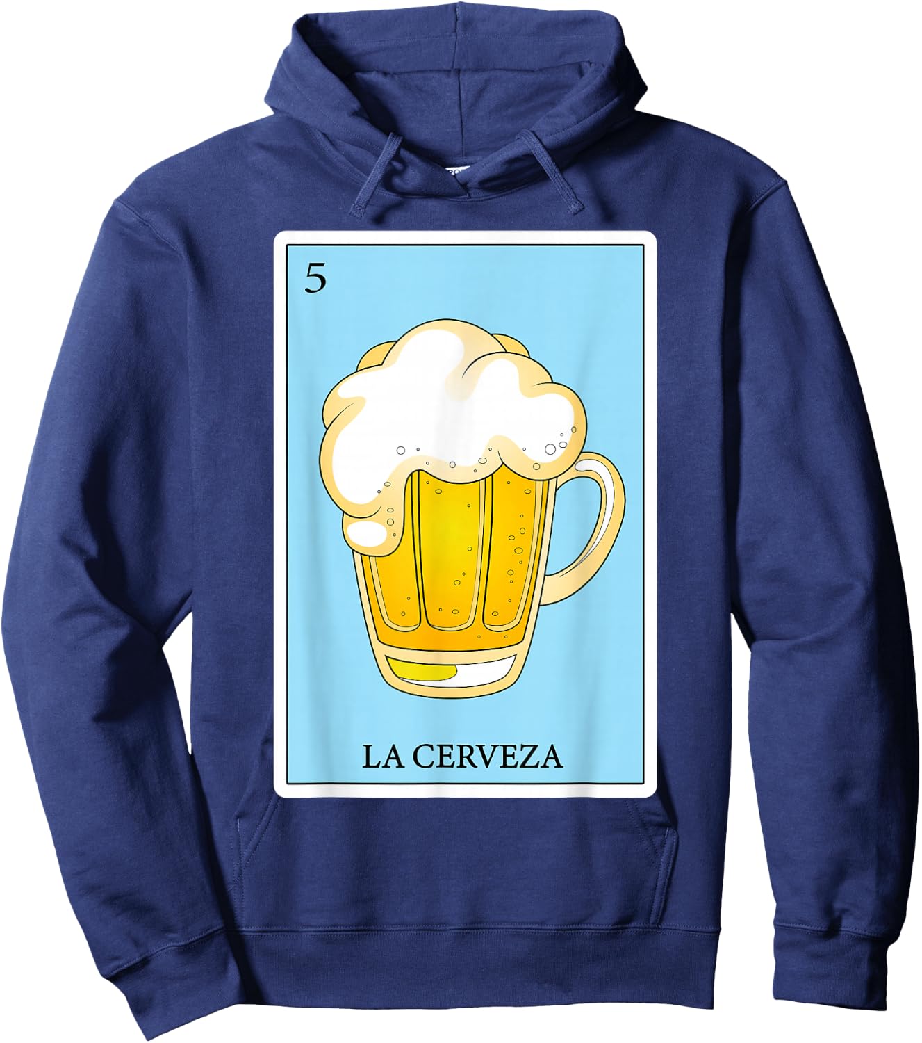 Funny Spanish-Mexican Bingo Gifts - La Cerveza Hoodie - Hoodie | Navy
