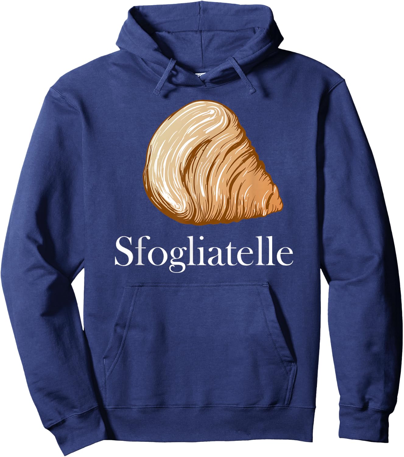Sfogliatelle Design | Italian Pastry Graphic | Lobster Tail Hoodie - Hoodie | Navy