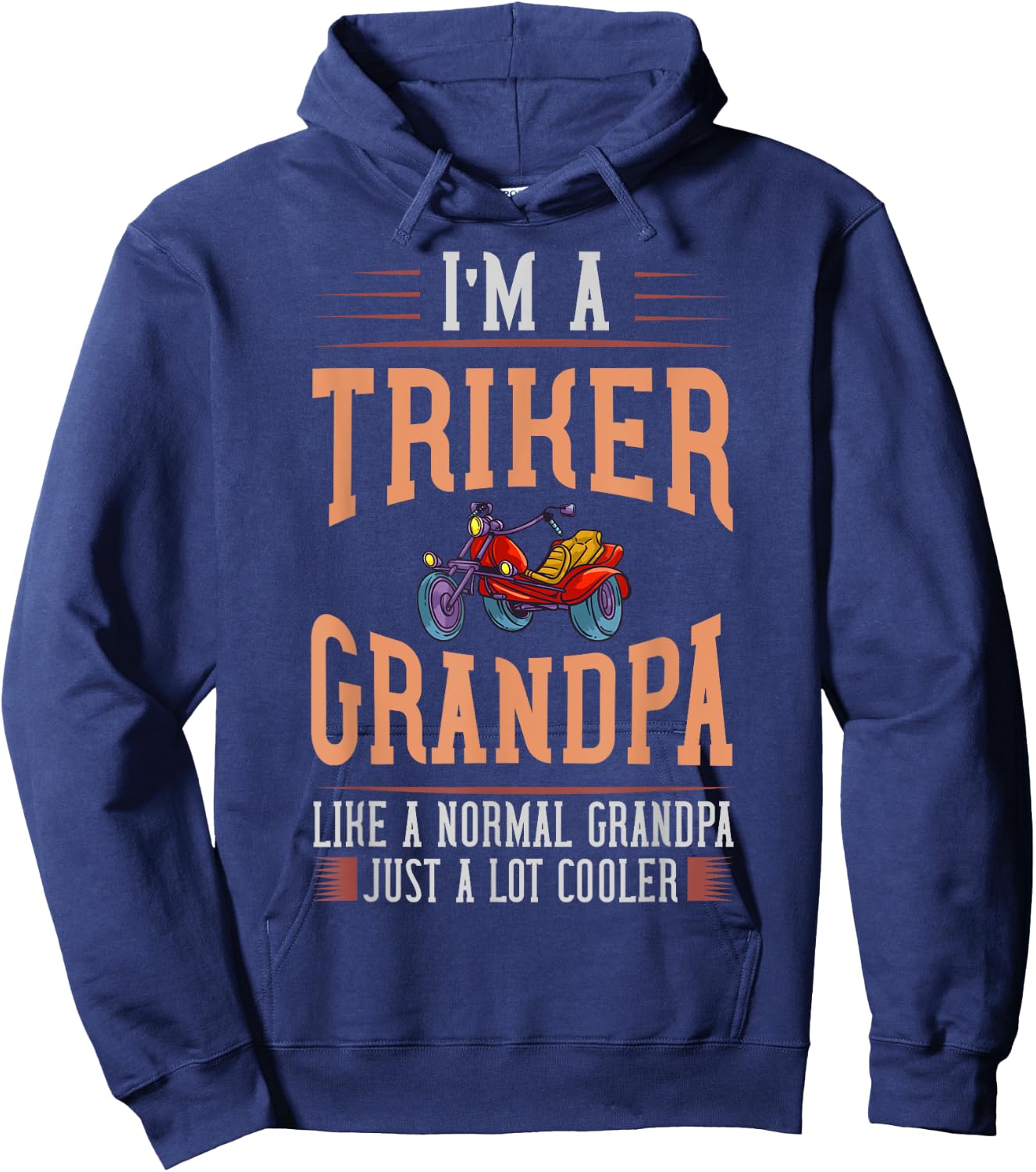 Trike Motorcycle Gift Three Wheeler Bike Hoodie - Hoodie | Navy