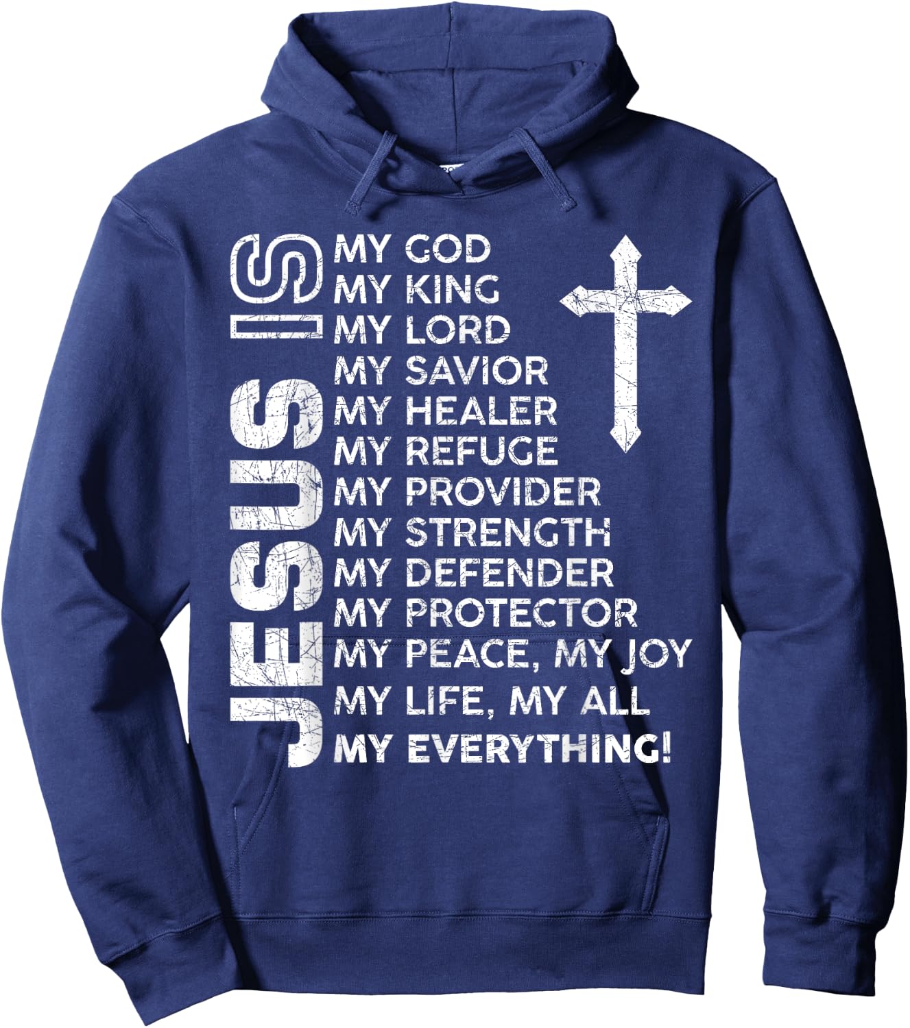 Christian Men Boys Kids Jesus Hoodie - Hoodie | Navy
