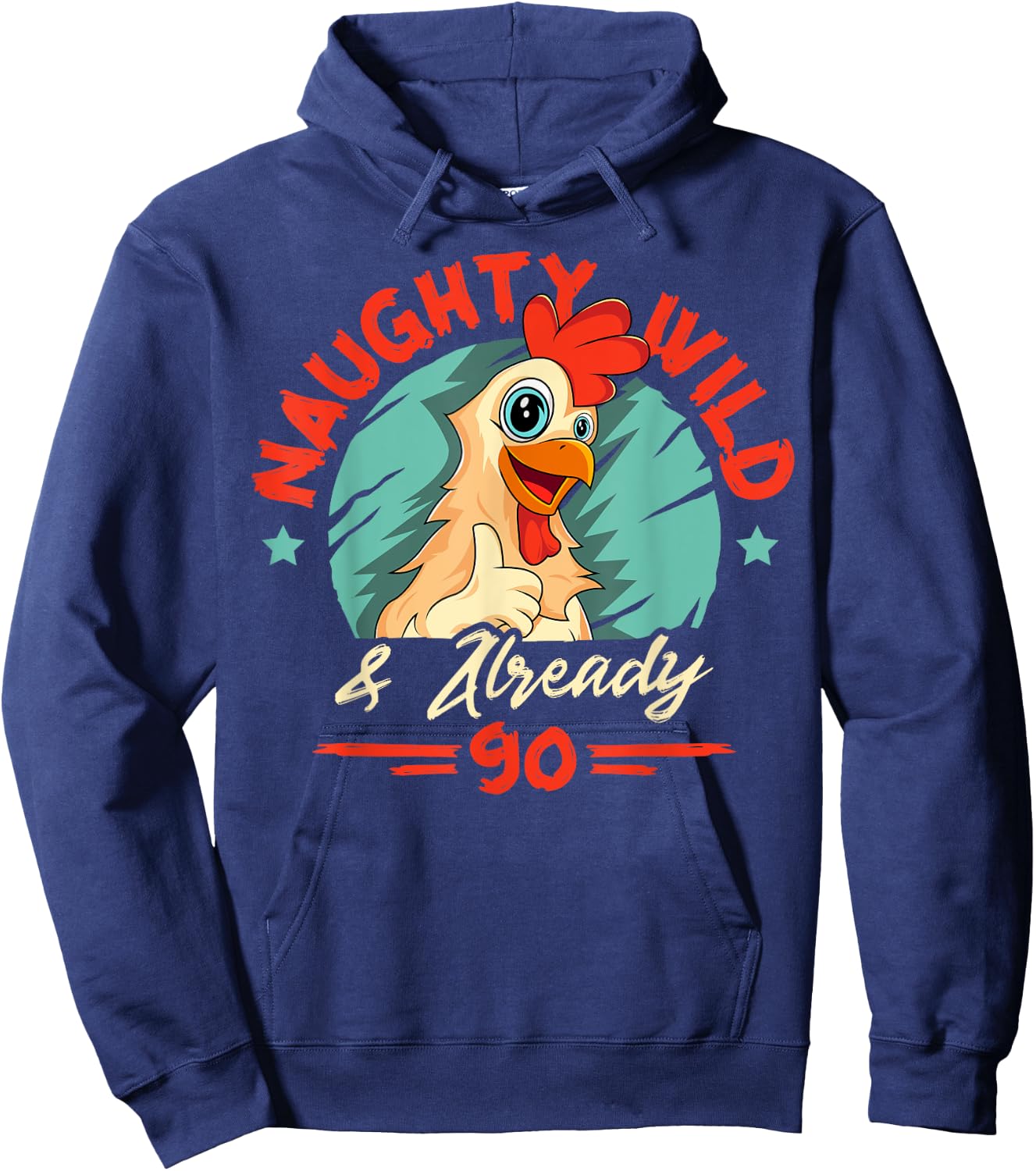 Chicken 90th Birthday Party Chick Barnyard Farm Theme Barn Hoodie - Hoodie | Navy