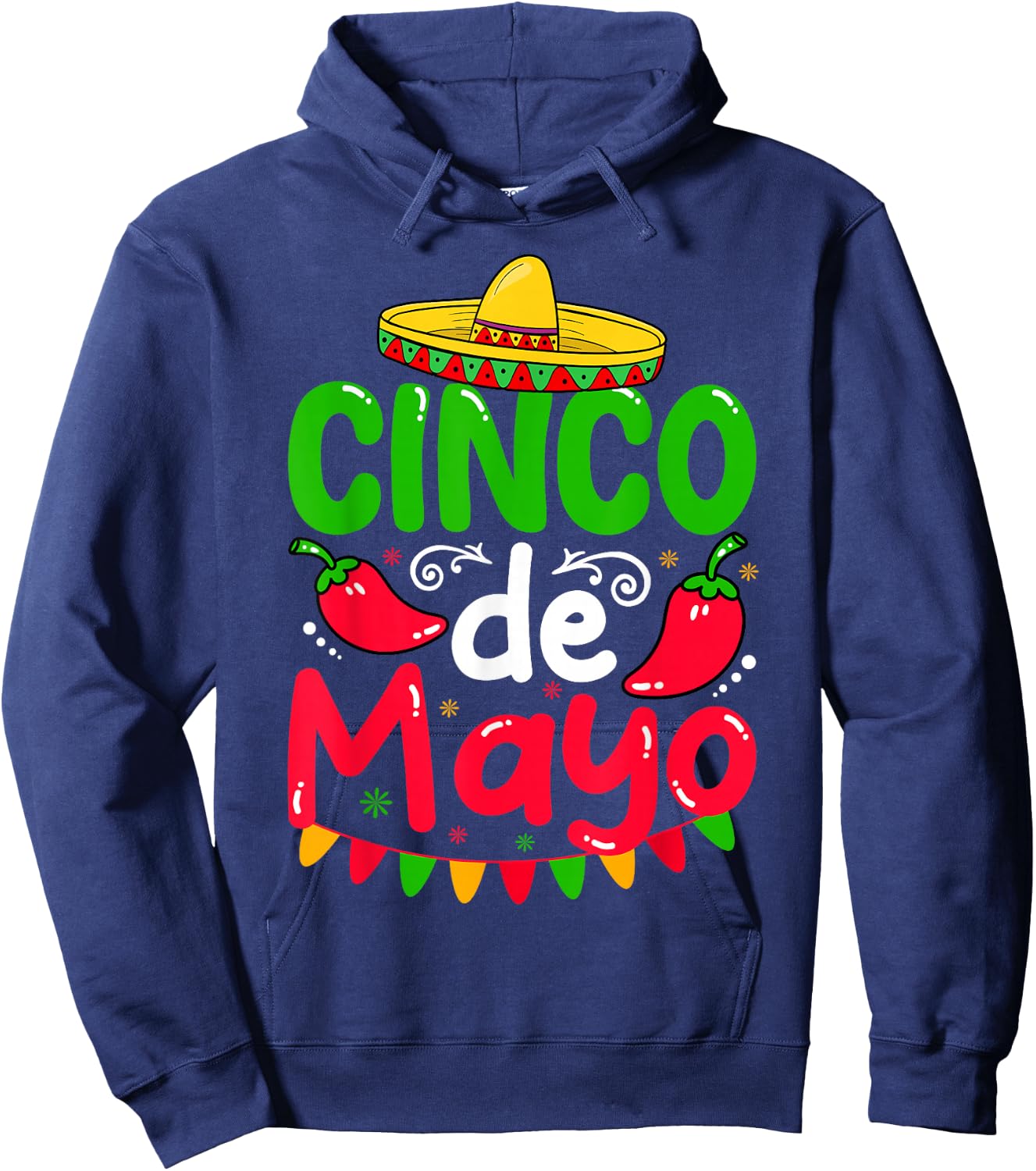 Cinco De Mayo Lets Fiesta Squad 5 De Mayo Mexican Men Women Hoodie - Hoodie | Navy