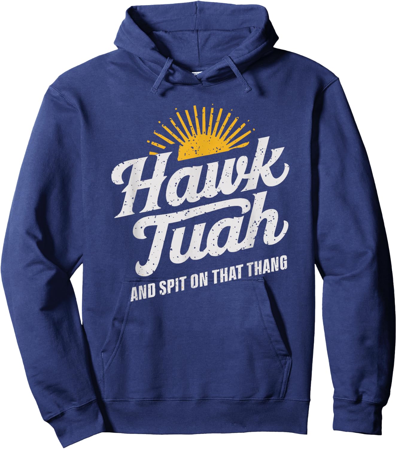Hawk Tuah White Trash Party Attire Hillbilly Costume Hoodie - Hoodie | Navy