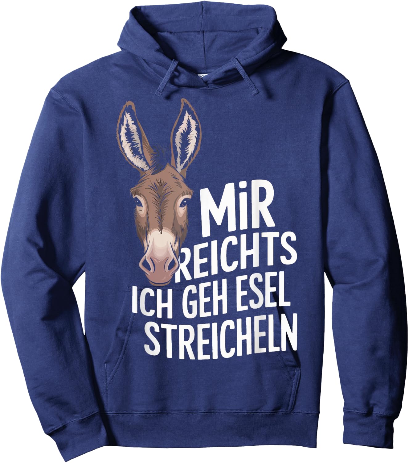 with German Text "Esel Mir Reicht" [German Language], black, S Hoodie - Hoodie | Navy