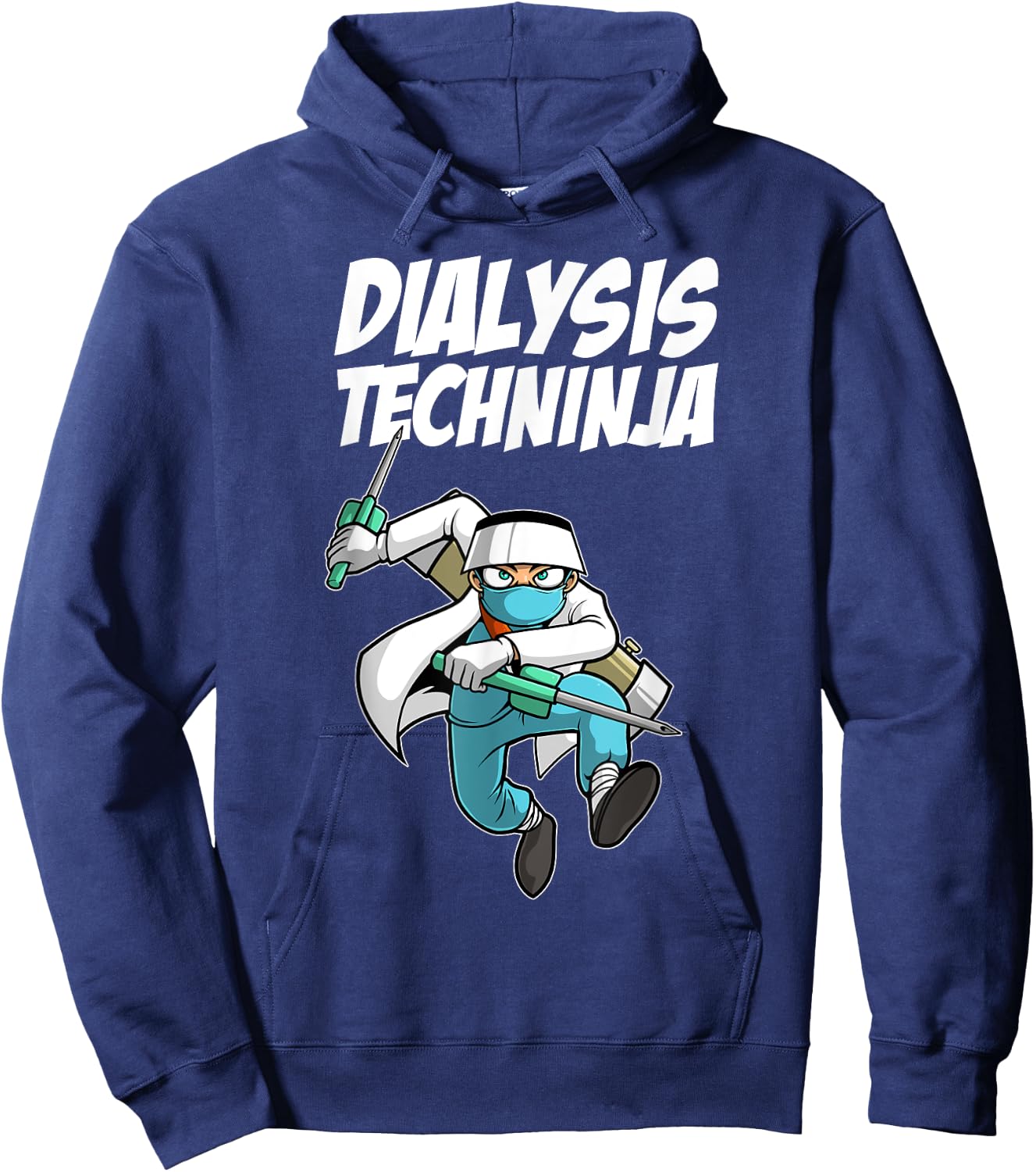 Cool Dialysis Technician Women Ninja Dialysis Tech Hoodie - Hoodie | Navy