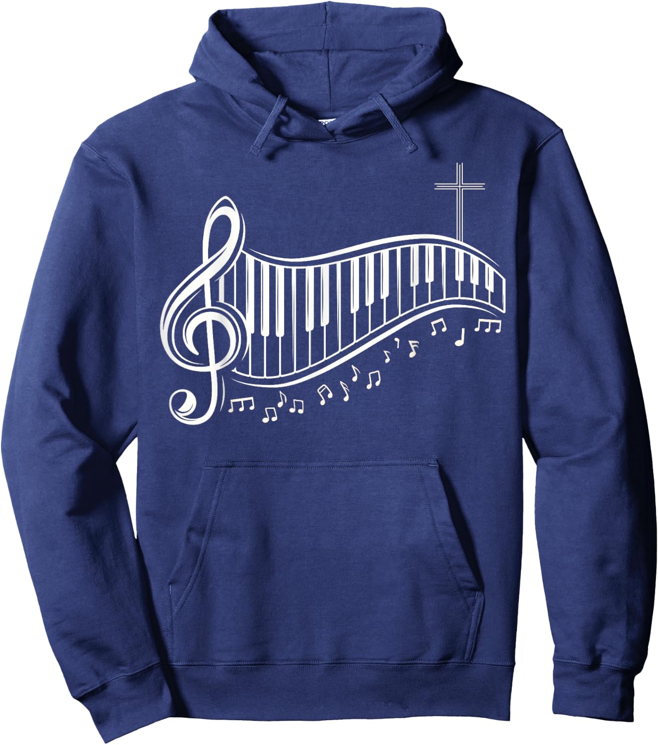 Christian Worship Music Choir Piano Pianist Piano Player Hoodie - Hoodie | Navy