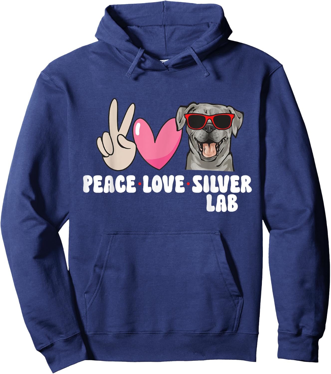Silver Labrador Retriever Silver Lab Hoodie - Hoodie | Navy