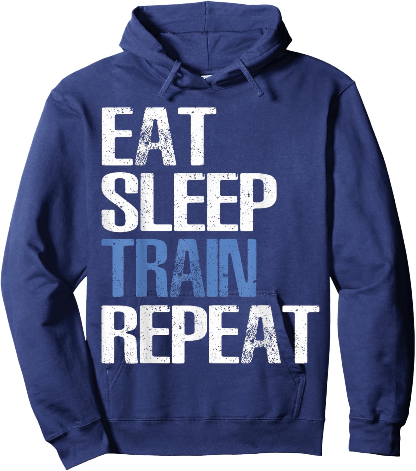 Eat Sleep Train Repeat Cool Gym Gift Hoodie - Hoodie | Navy