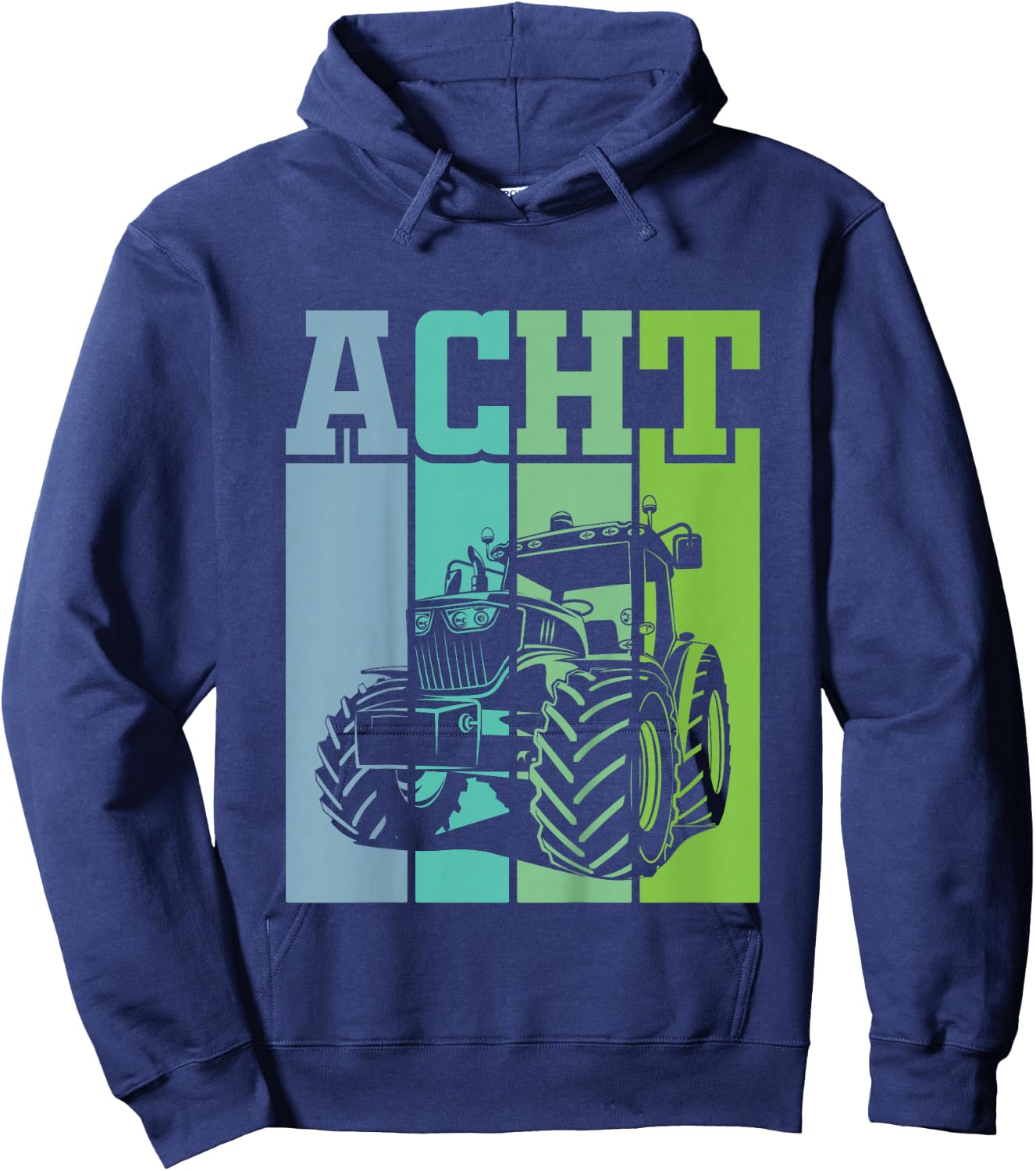Children's Birthday 8 Years 8th Birthday Tractor , black Hoodie - Hoodie | Navy