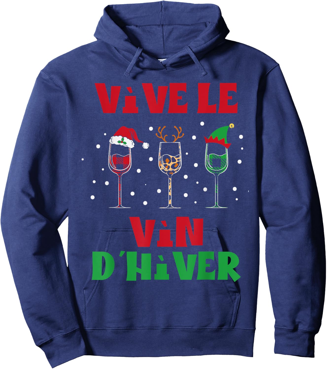 Long live winter wine humor christmas man beauf amateur wine Hoodie - Hoodie | Navy