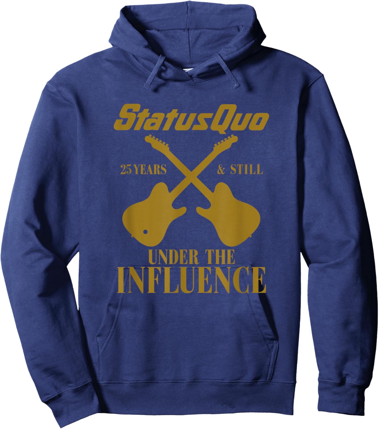 Status Quo – Influence Guitars Black , Black, S Hoodie - Hoodie | Navy