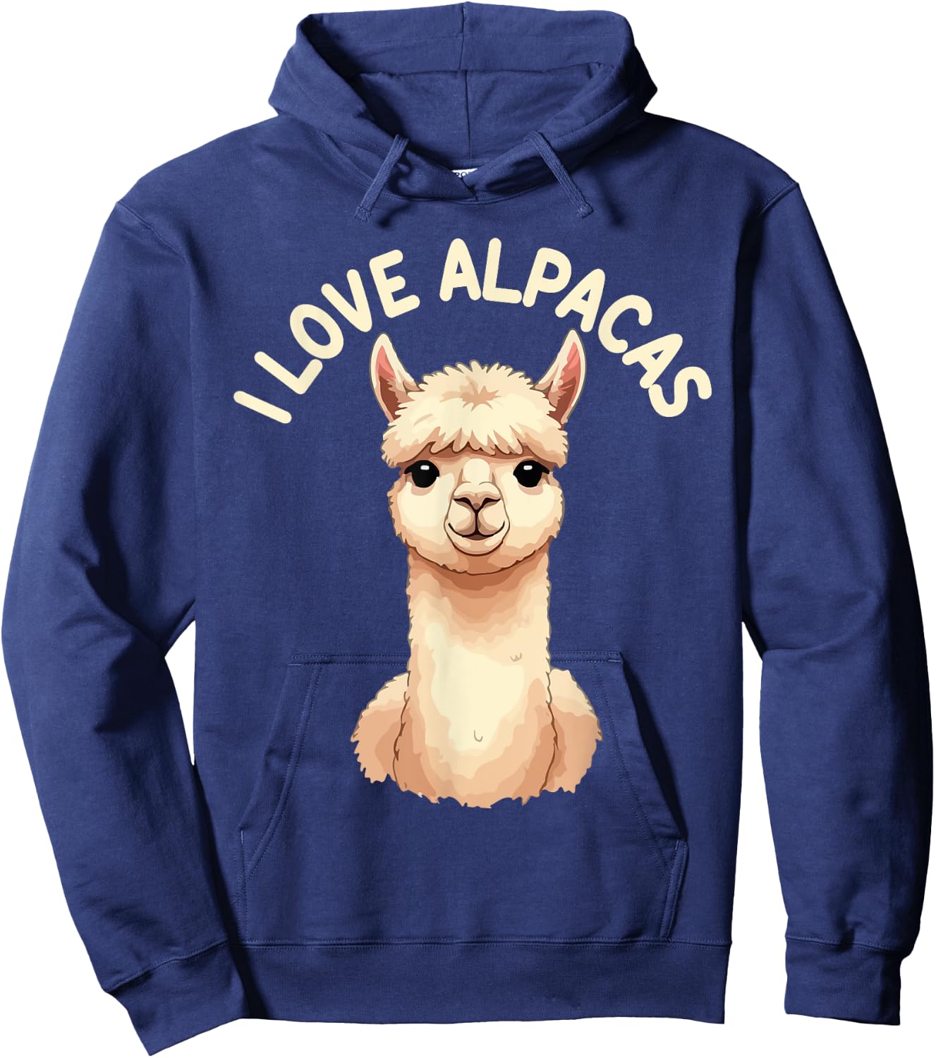 I Love Alpacas - Funny Alpaca Hoodie - Hoodie | Navy