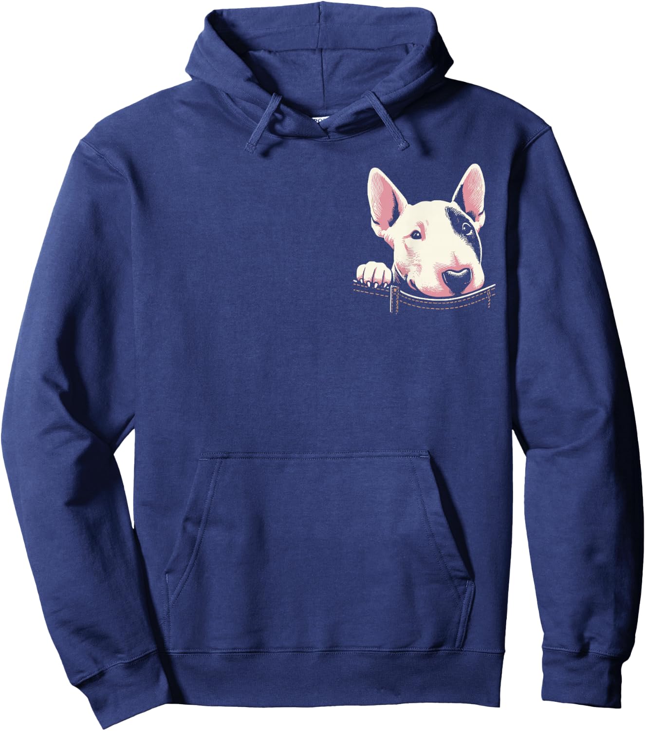 Cute Bull Terrier Scout Dog Graphic Design Hoodie - Hoodie | Navy