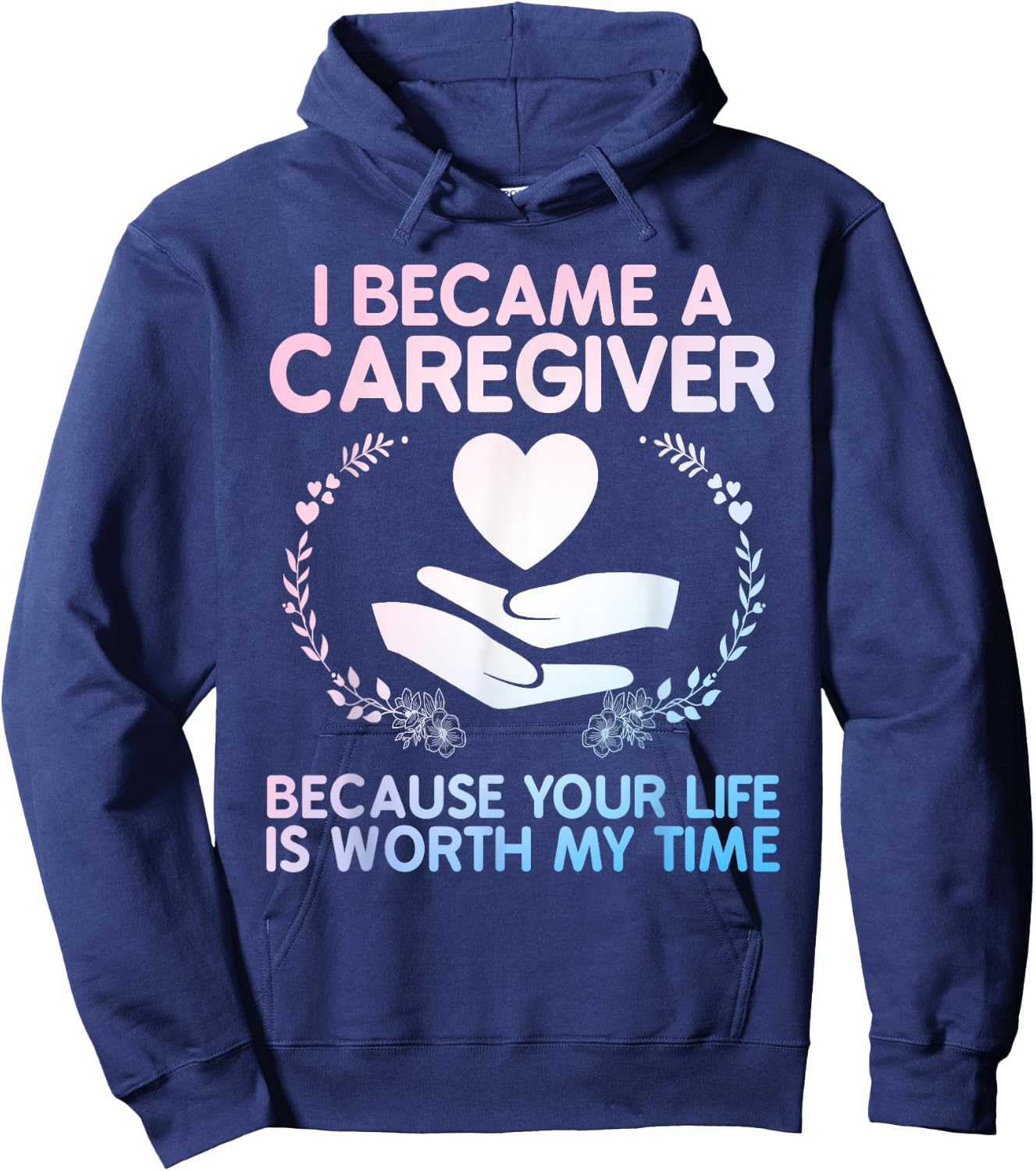 Caregiver Art Women Medical Health Worker Caregiver Hoodie - Hoodie | Navy