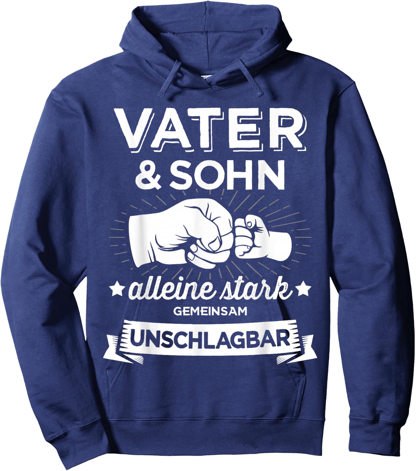 Papa & Sohn stark unschlagbar für Vater Vatertag Geburtstag Hoodie - Hoodie | Navy
