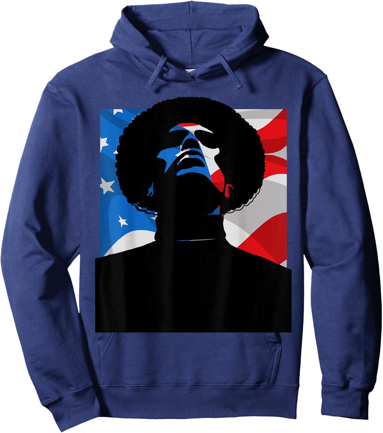 Black Power Panther Party Afro1966 American Flag Hoodie - Hoodie | Navy
