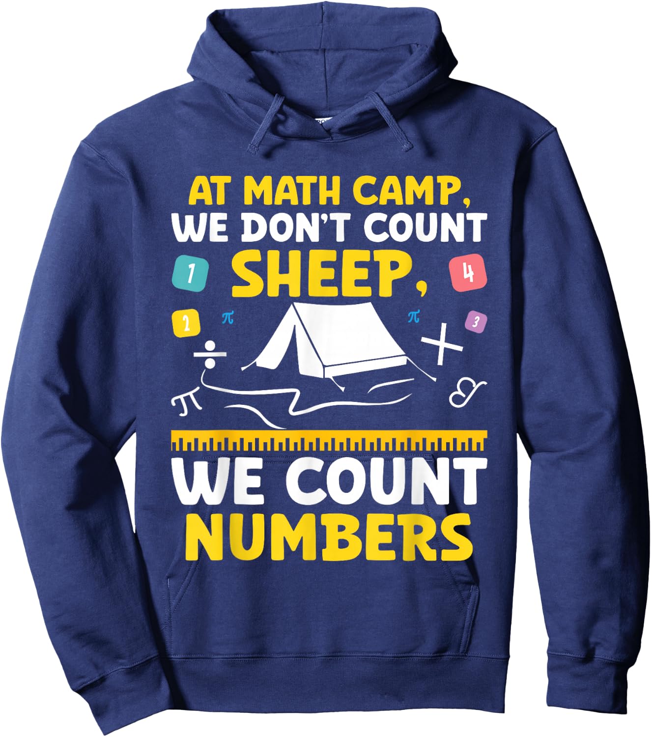 Math Camp Math Camper Mathematician Camping Mathematics Hoodie - Hoodie | Navy