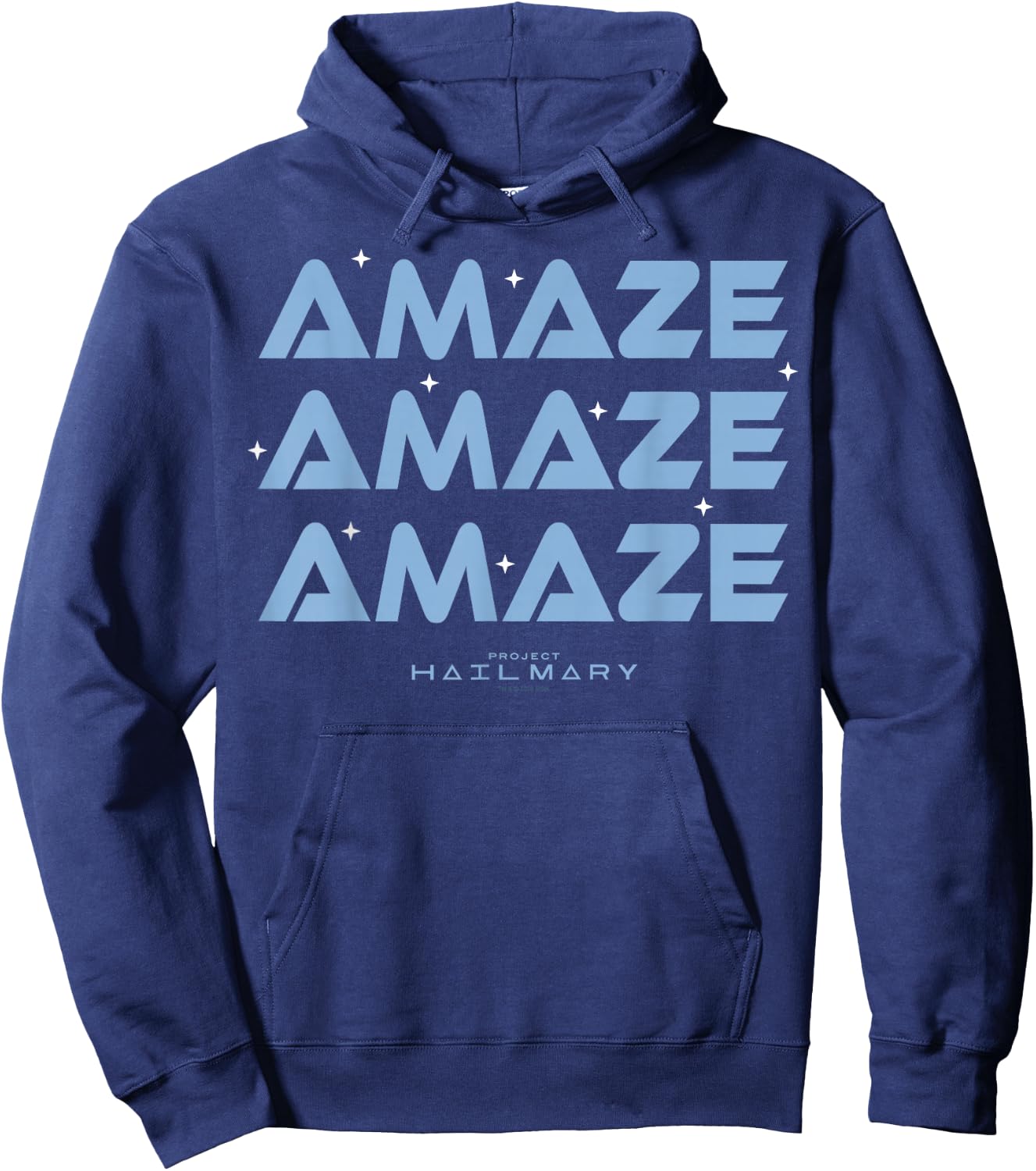 Project Hail Mary Amaze Repeat Typography Poster Hoodie - Hoodie | Navy