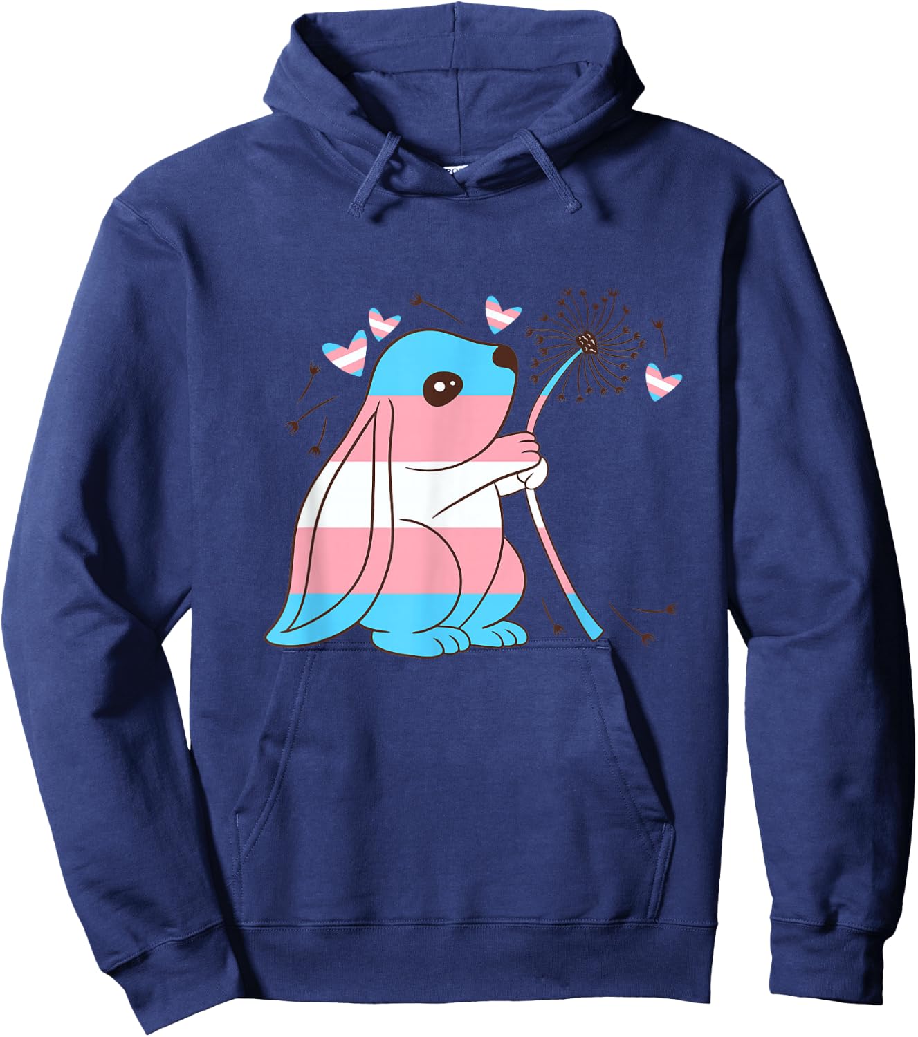 Transgender Bunny Dandelion Transsexual Transgender Pride Hoodie - Hoodie | Navy