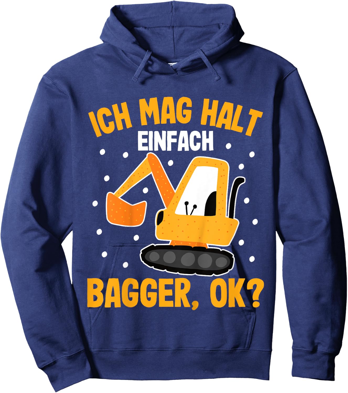 Bagger Shirt | Jungen Baustellen Shirt Jungs | Jungen Bagger Hoodie - Hoodie | Navy