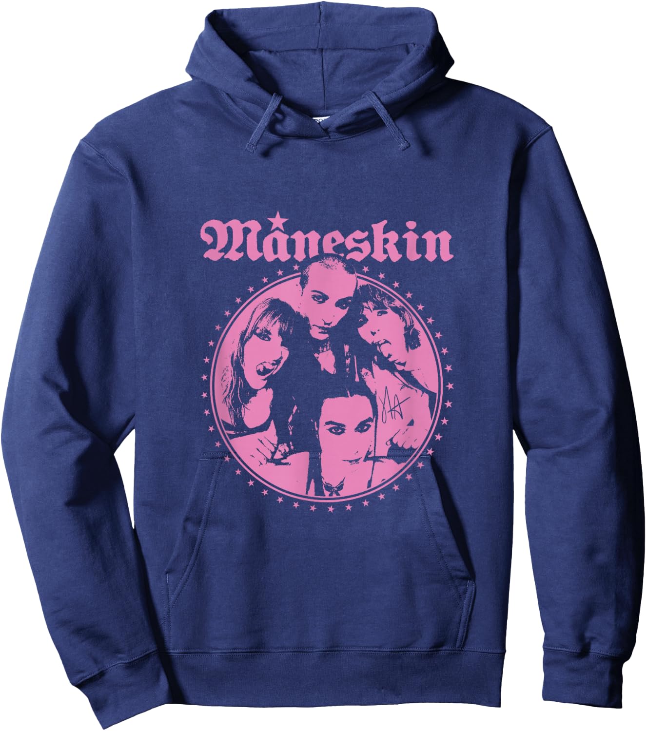 Pink Fisheye Moonskin Hoodie - Hoodie | Navy