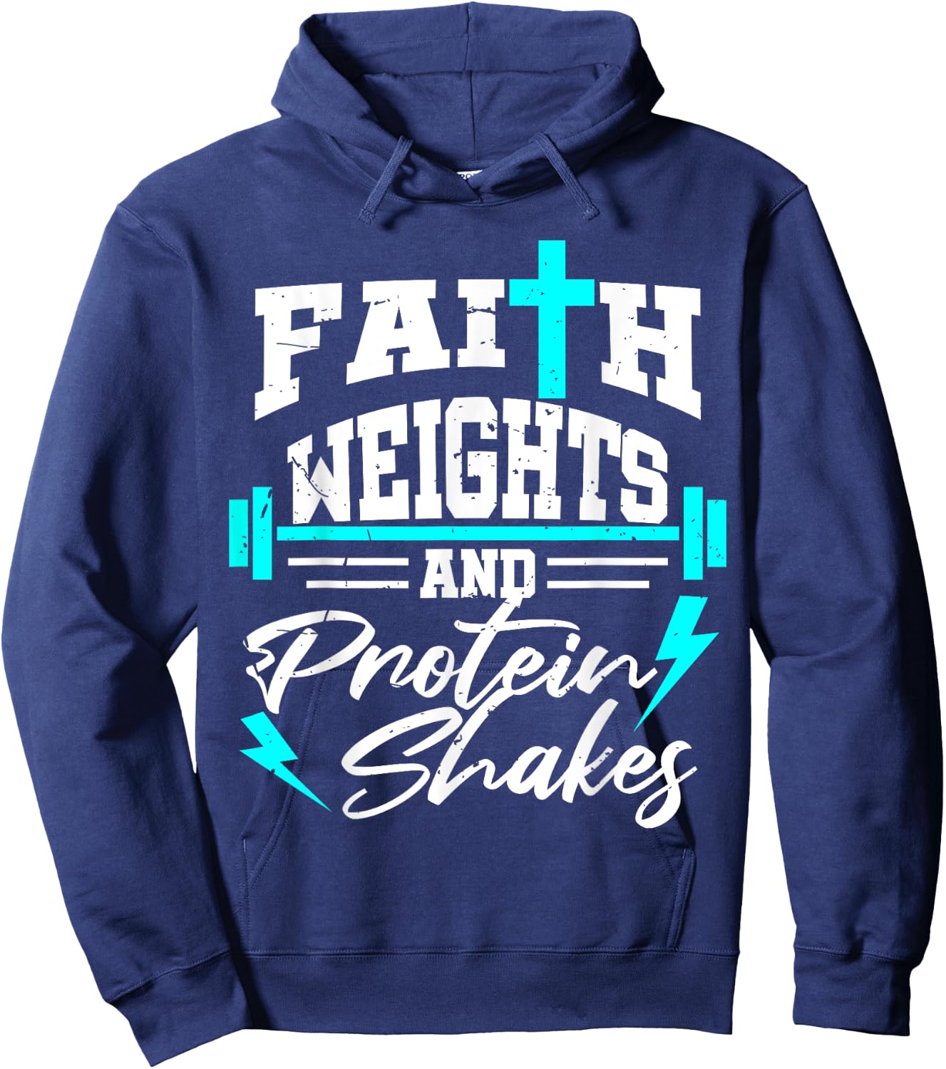 Christian Workout Fitness Weightlifting Body Building Gift Hoodie - Hoodie | Navy