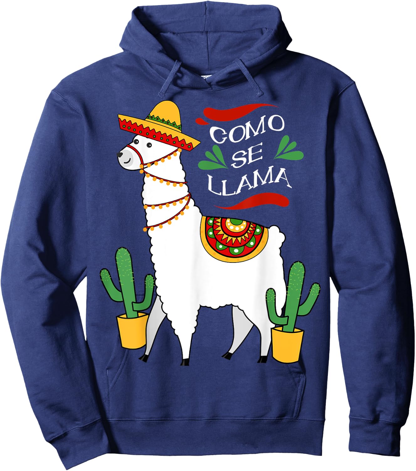 Como Se Llama Cactus Cute Cinco De Mayo Drink Shirt Hoodie - Hoodie | Navy