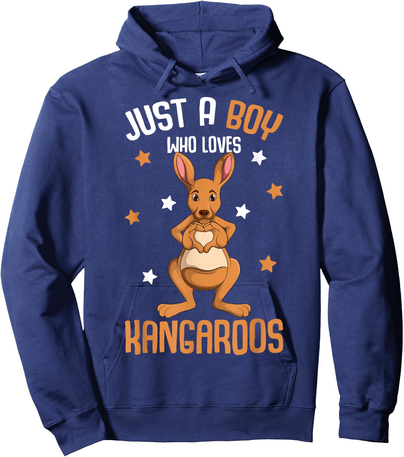 Just a Boy who loves Kangaroos Kids Boys Kangaroo Hoodie - Hoodie | Navy