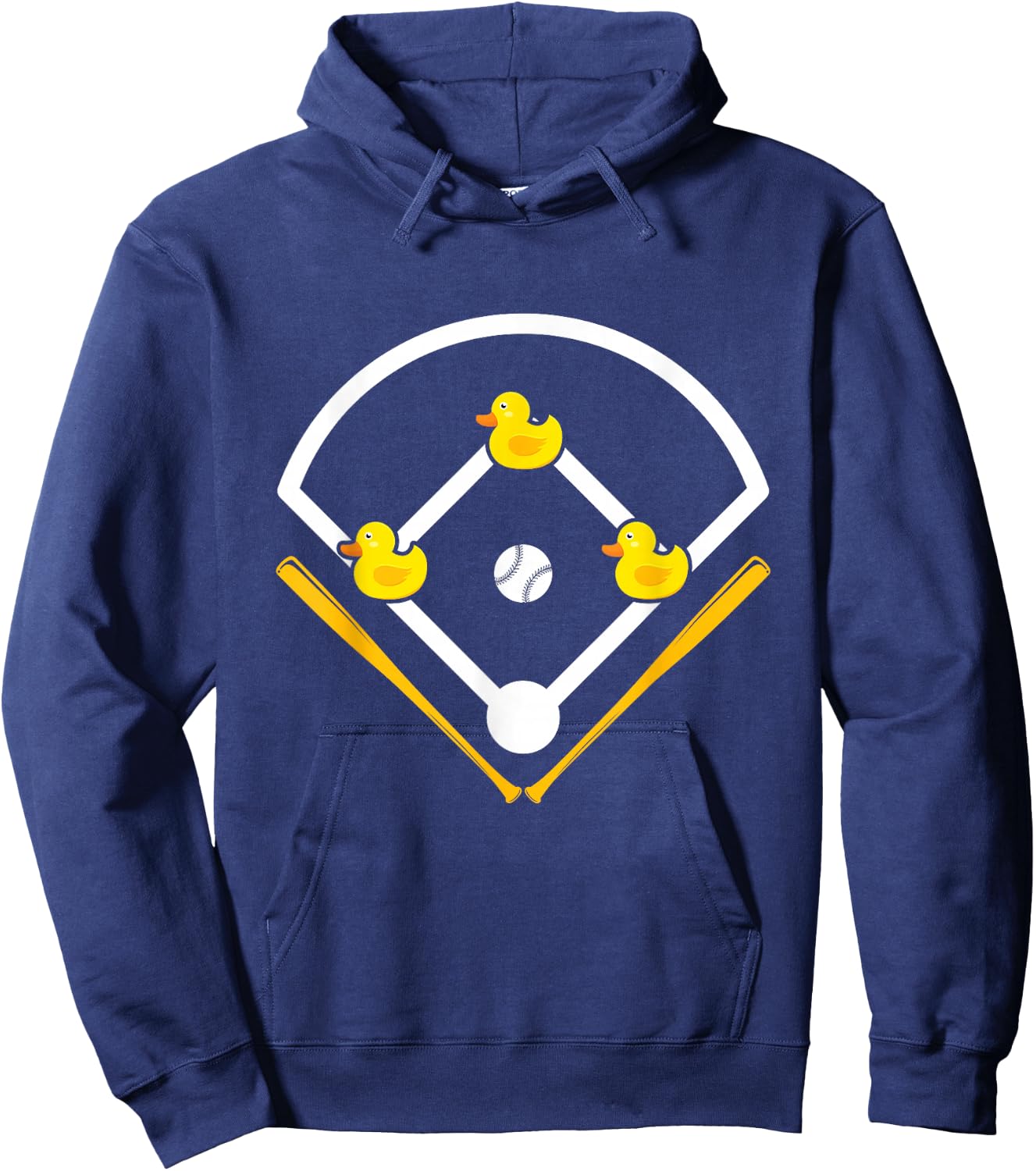 Ducks on the pond Design for a Baseball expert Hoodie - Hoodie | Navy