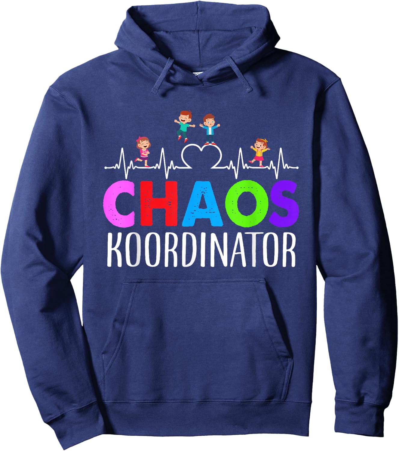 Chaos Coordinator Educator Funny Motif Hoodie - Hoodie | Navy