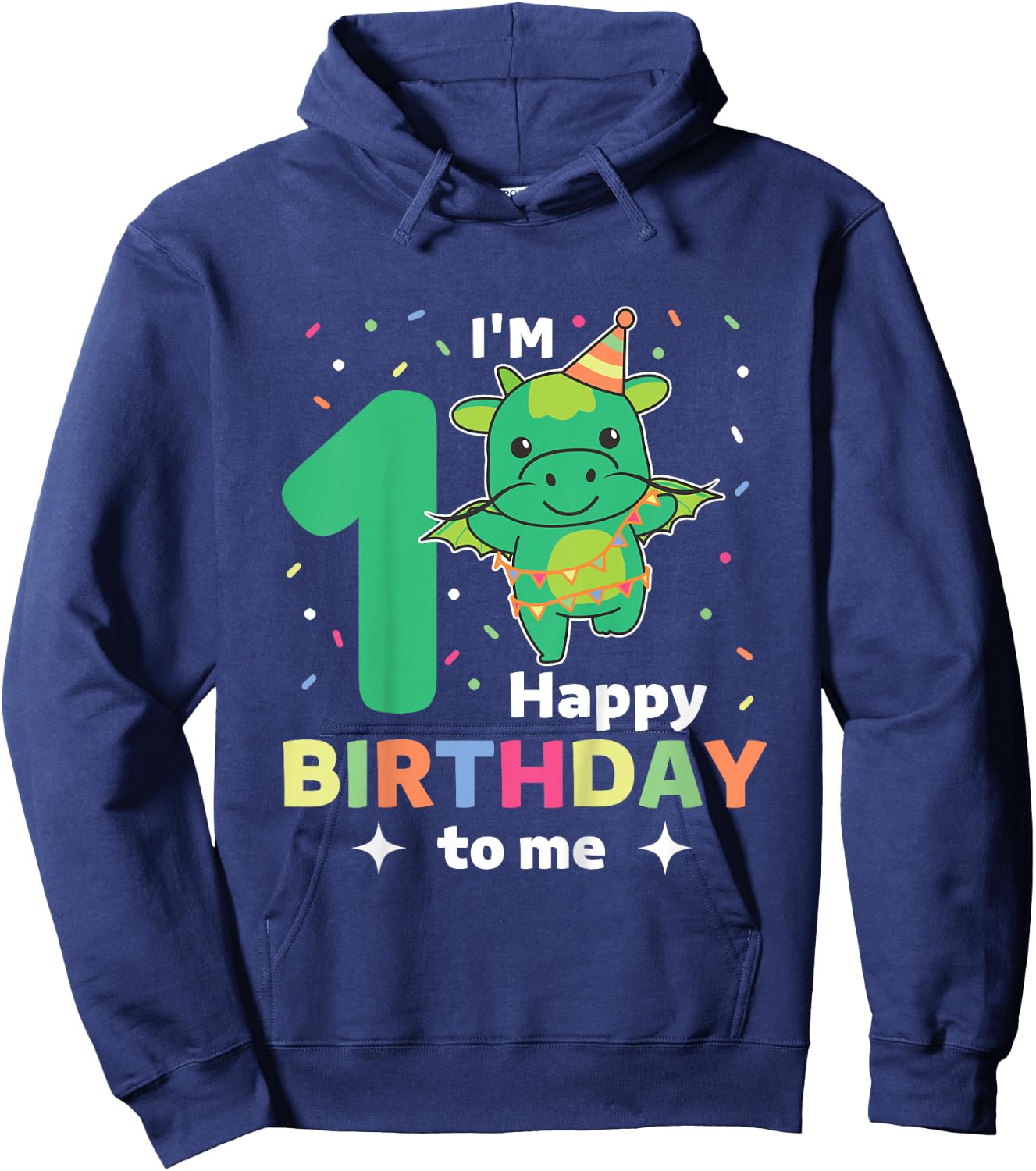 Dragon For 1st Birthday For Children One Year Old Dragon Hoodie - Hoodie | Navy