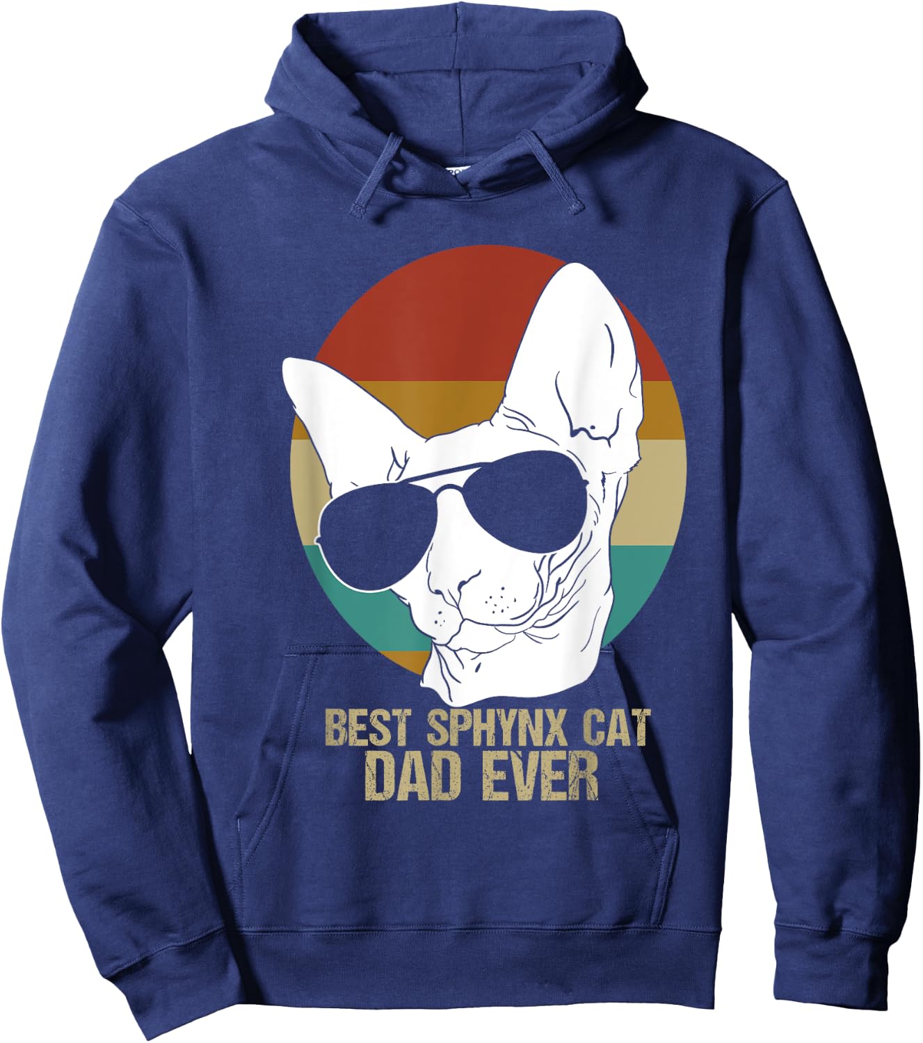 Best Sphynx Cat Dad Hairless Cat Father Men Hoodie - Hoodie | Navy