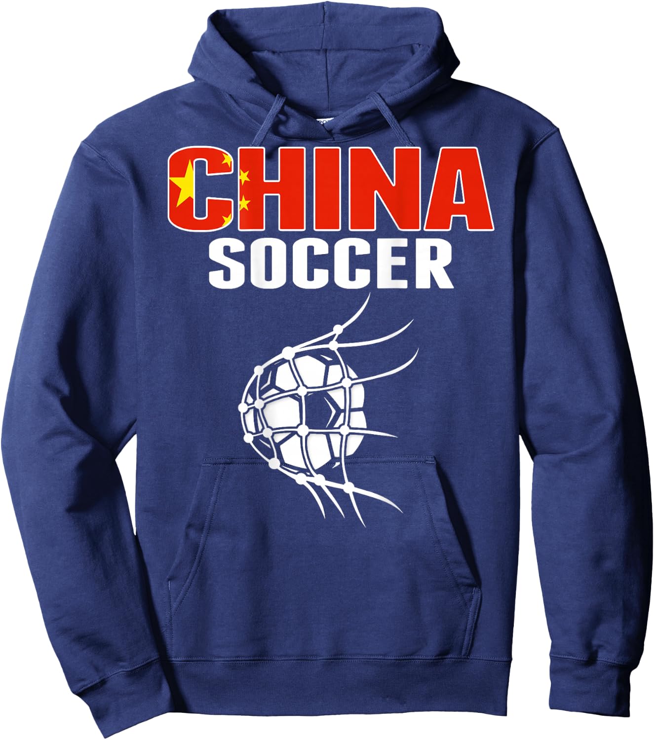 Proud China Soccer Fans Jersey Support Chinese Football Team Hoodie - Hoodie | Navy