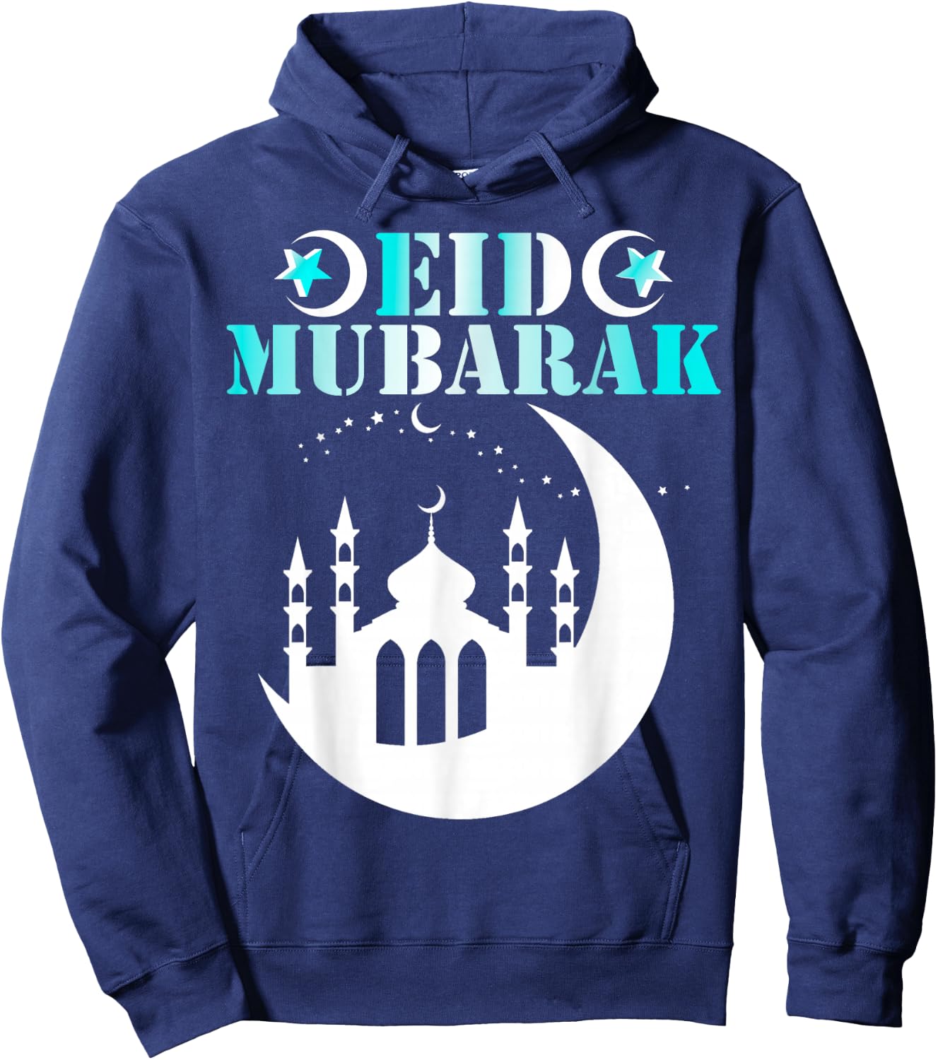 Happy Eid for Eid Al Fitr and Eid Al Adha - Eid Mubarak 2026 Hoodie - Hoodie | Navy