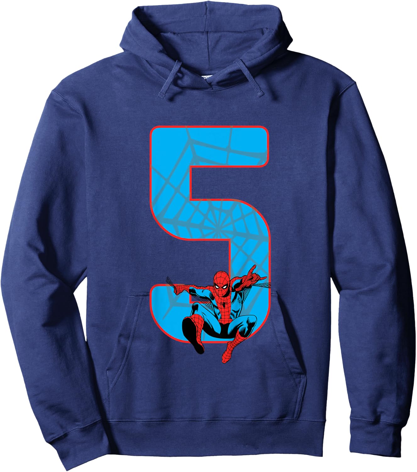 Kids Spider-Man 5 Birthday Hoodie - Hoodie | Navy
